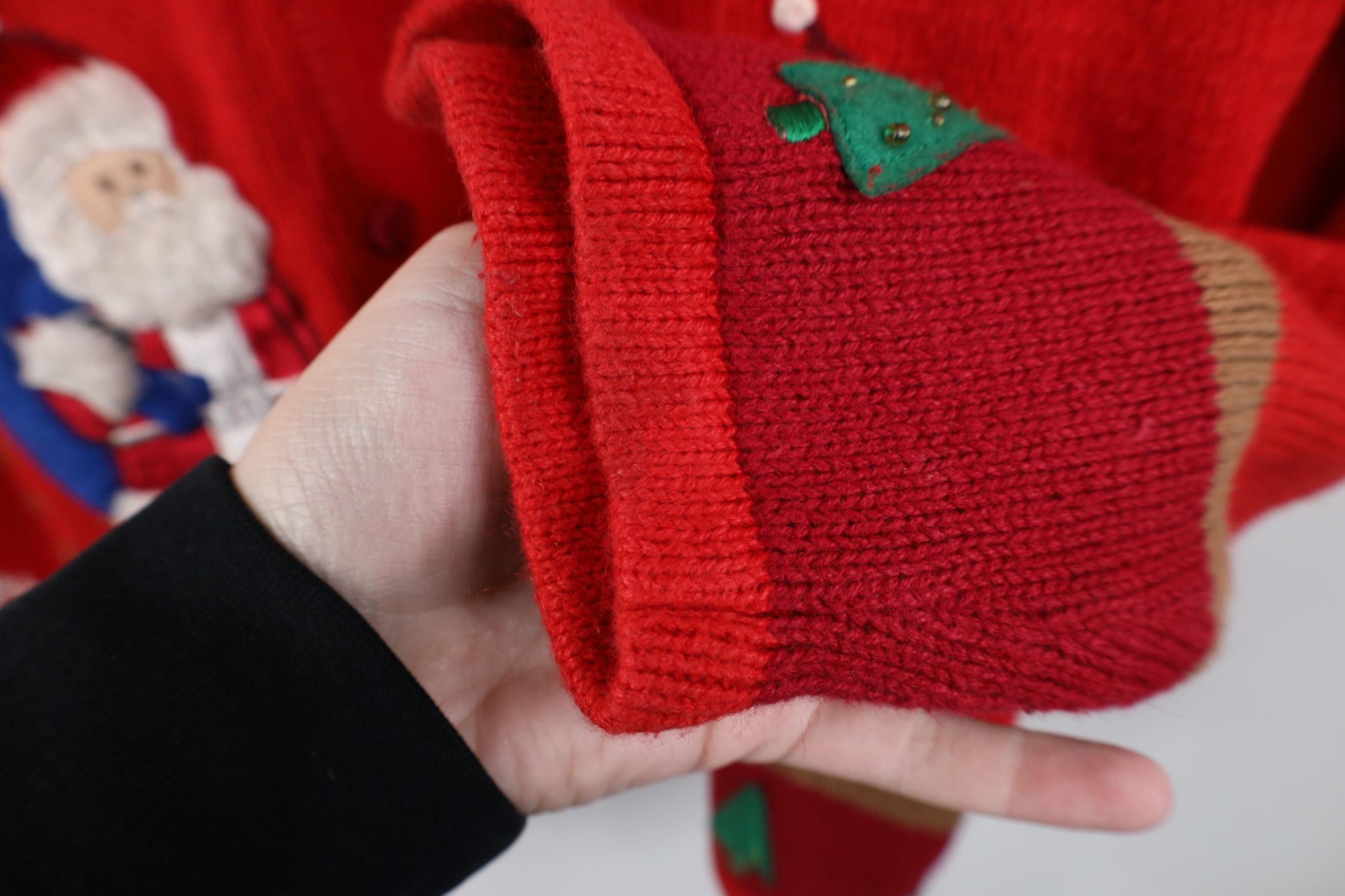 Vintage Vintage 90s Christmas Santa Claus Snowflake Knit Sweater Size XL / US 12-14 / IT 48-50 - 10 Thumbnail