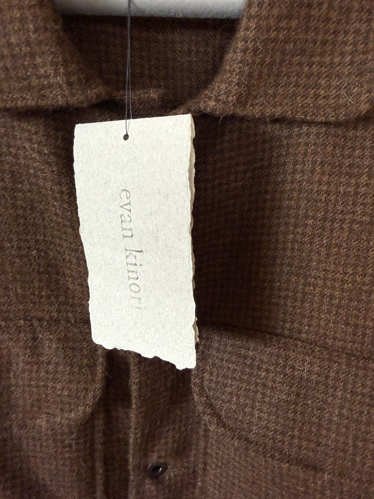 Field Shirt / Undyed Alpaca Houndstooth / Fw24 in Brown, Men's (Size M) — image 2 of 5