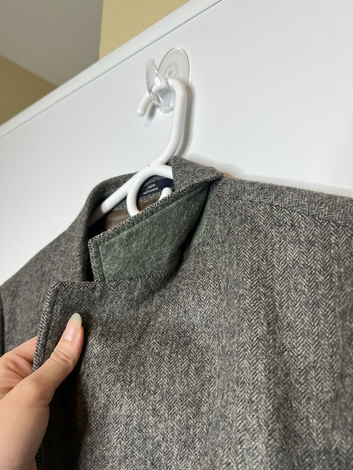 J.Crew J Crew Herringbone Patch Pocket Wool Jacket 39R Size 38R - 14 Thumbnail