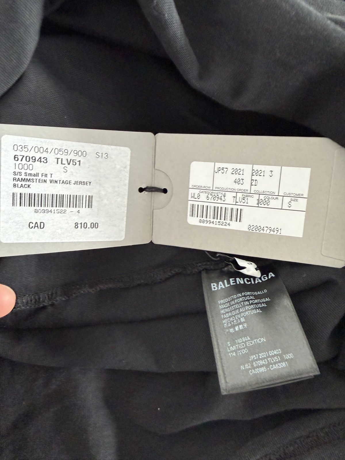 Balenciaga Balenciaga x Rammstein Limited Edition T-Shirt (114/200) Size US S / EU 44-46 / 1 - 5 Thumbnail