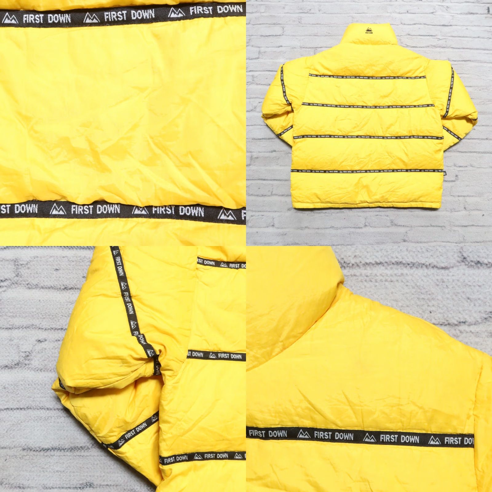 Vintage Vintage First Down Puffer Jacket Men's M Yellow 90s Logo Han? Size US M / EU 48-50 / 2 - 11 Thumbnail