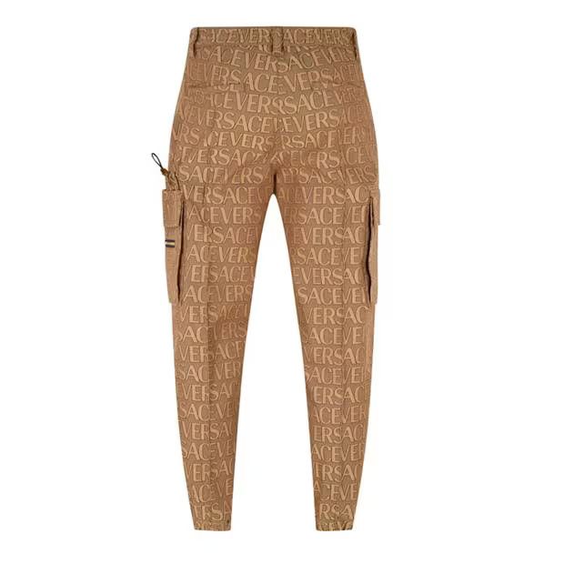 Versace o1g2r1mq0824 All Over Print Cargo Trousers Brown Beige Size US 32 / EU 48 - 2 Thumbnail
