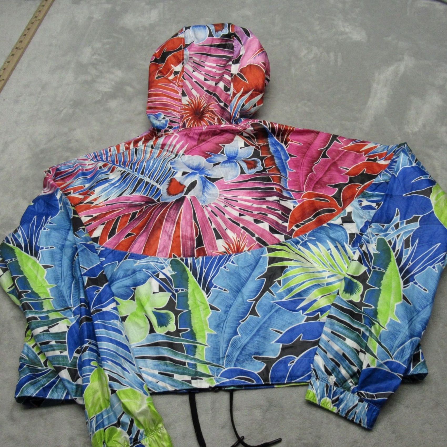 Nike Nike Jacket Womens Small Tropical Wind Runner Cropped Dri Fit Multicolor NEW Size S / US 4 / IT 40 - 3 Thumbnail