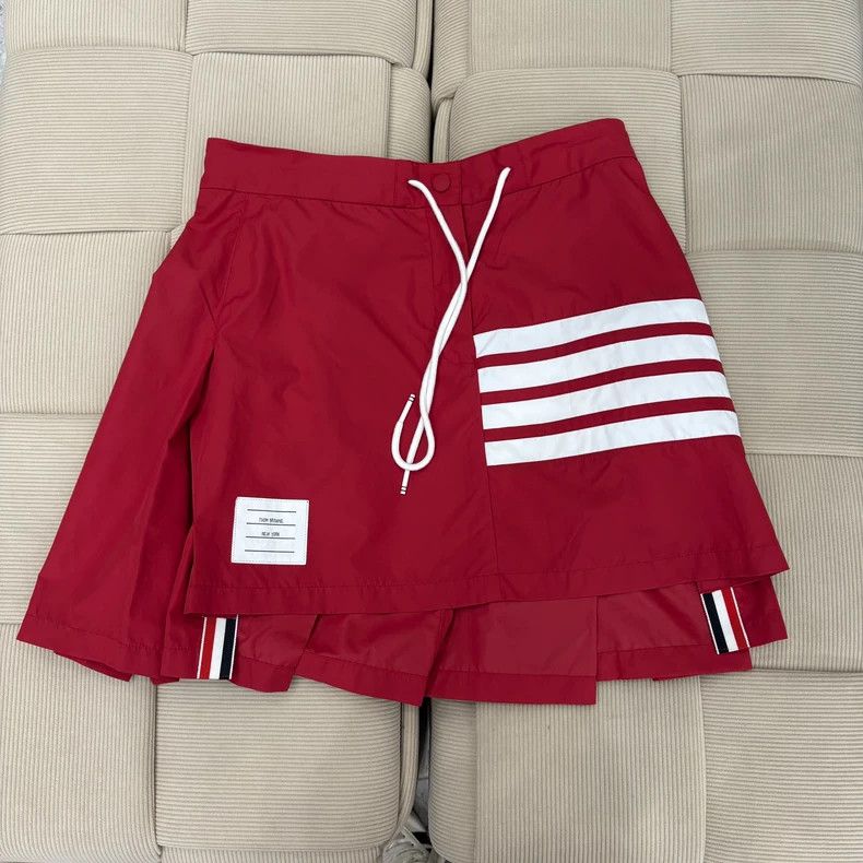 Thom Browne Thom Browne Red nylon deconstructed half skirt waist dress Size 25" / US 0 / IT 36 - 1 Thumbnail