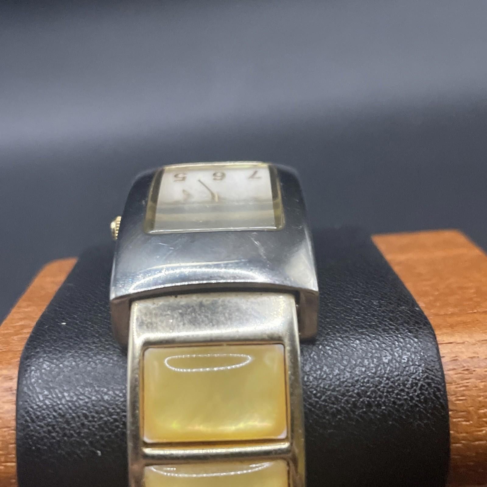The Unbranded Brand Women's Cuff Band Quartz Watch MOP Dial Gold Accents New Bat Size ONE SIZE - 3 Thumbnail