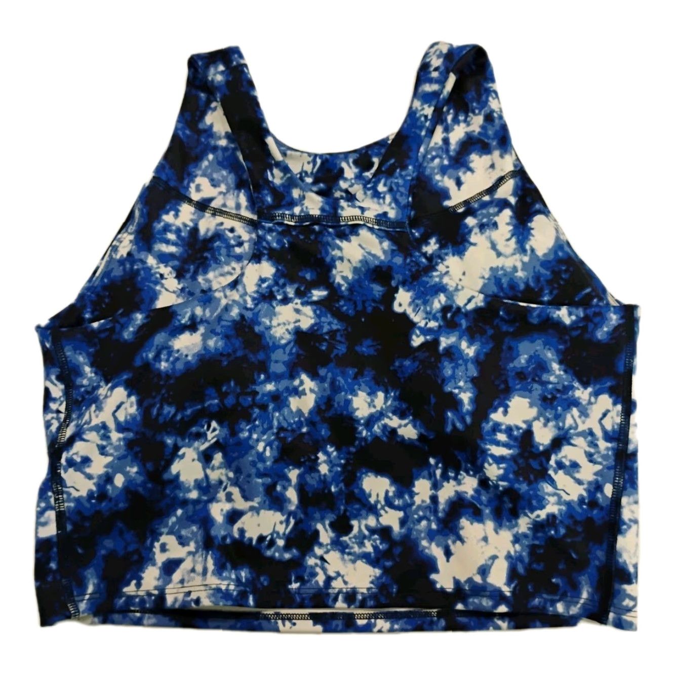 Nautica Nautica Competition Sport Bra Athletic Top Tie Dye Crop Tank Size Medium Blue Women Built-In Bra Athletic Crop Tank Shirt Size M / US 6-8 / IT 42-44 - 2 Thumbnail