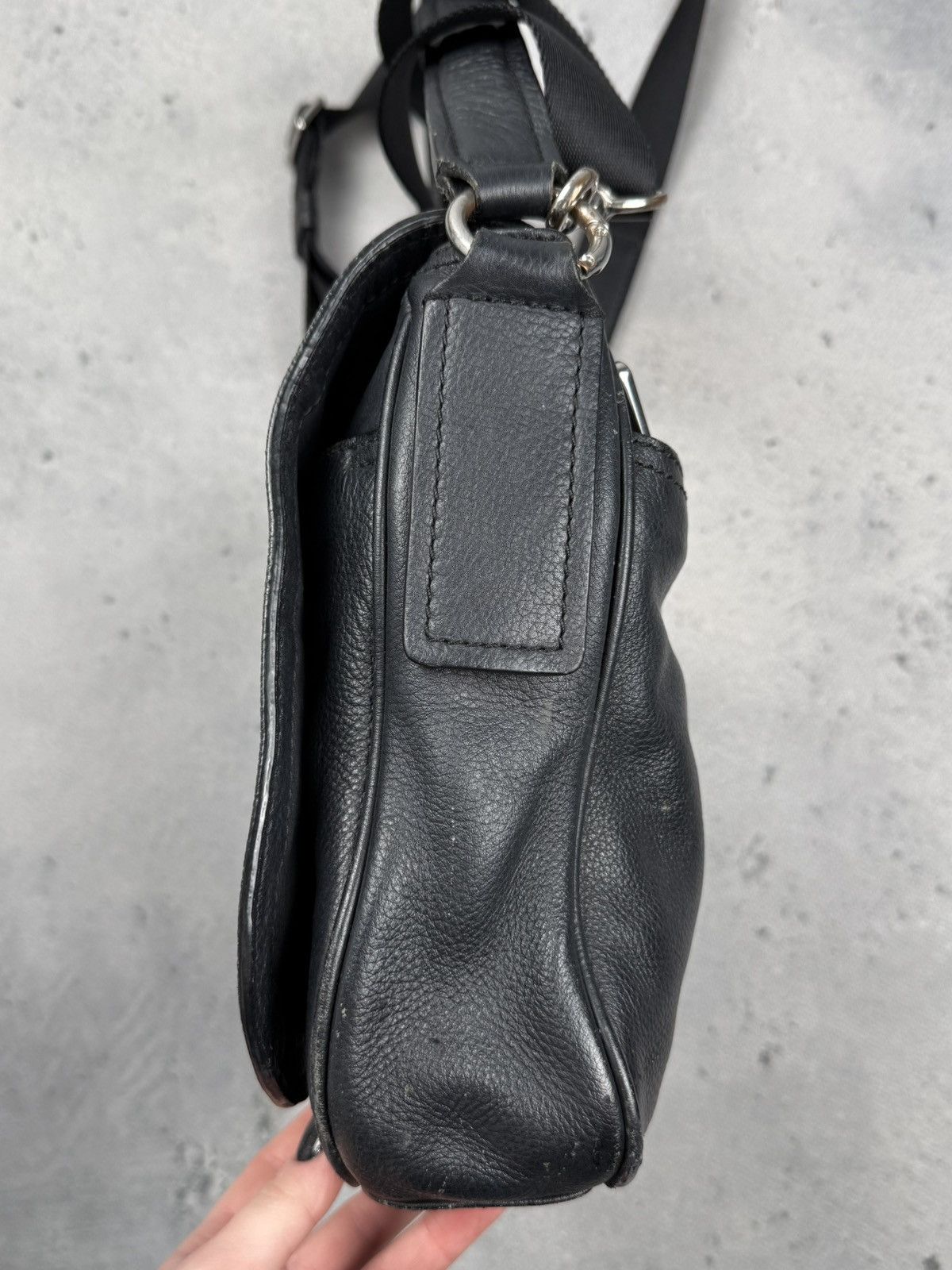 BREE VTG Bree Black Leather Shoulder Bag Crossbody Germany Design Size ONE SIZE - 3 Thumbnail