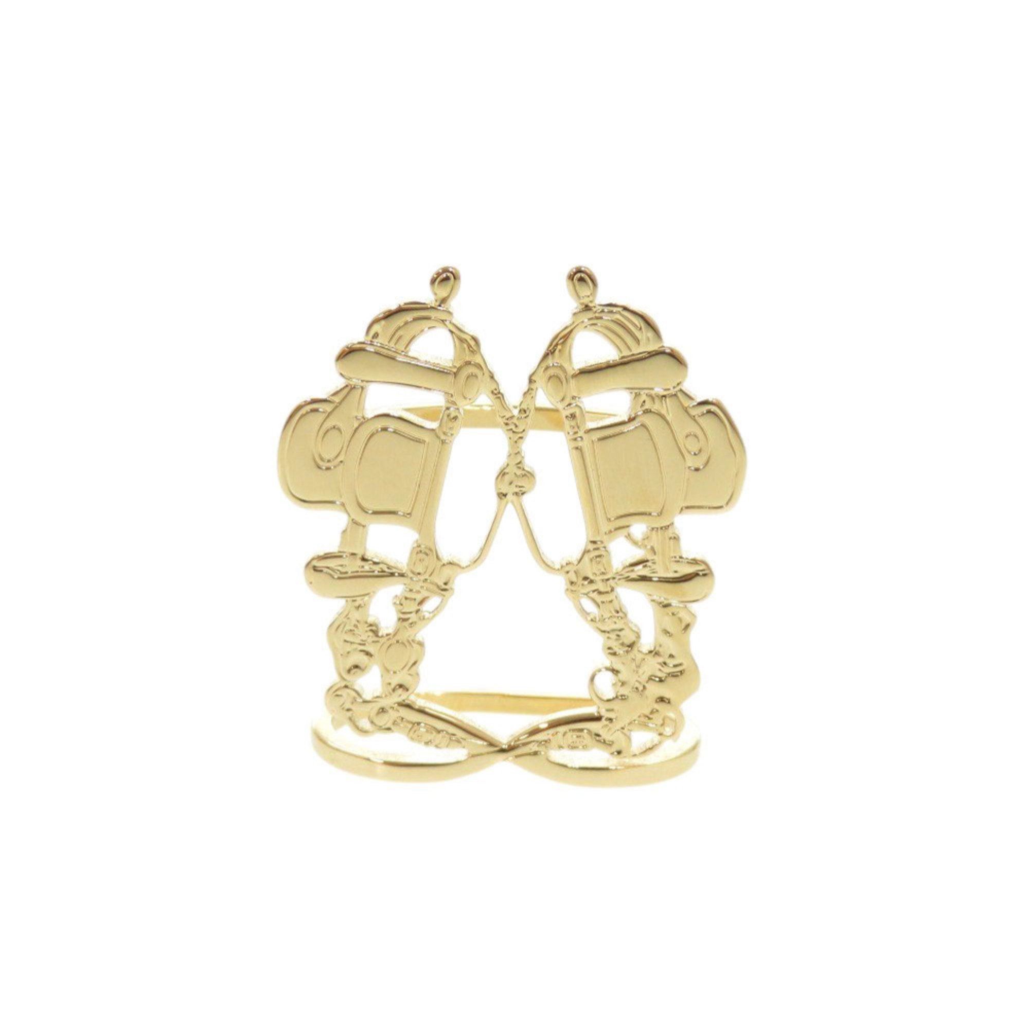 Hermes Unused Hermès Bride de Gala Metal Gold Scarf Ring 0577 HERMES Size ONE SIZE - 1 Thumbnail