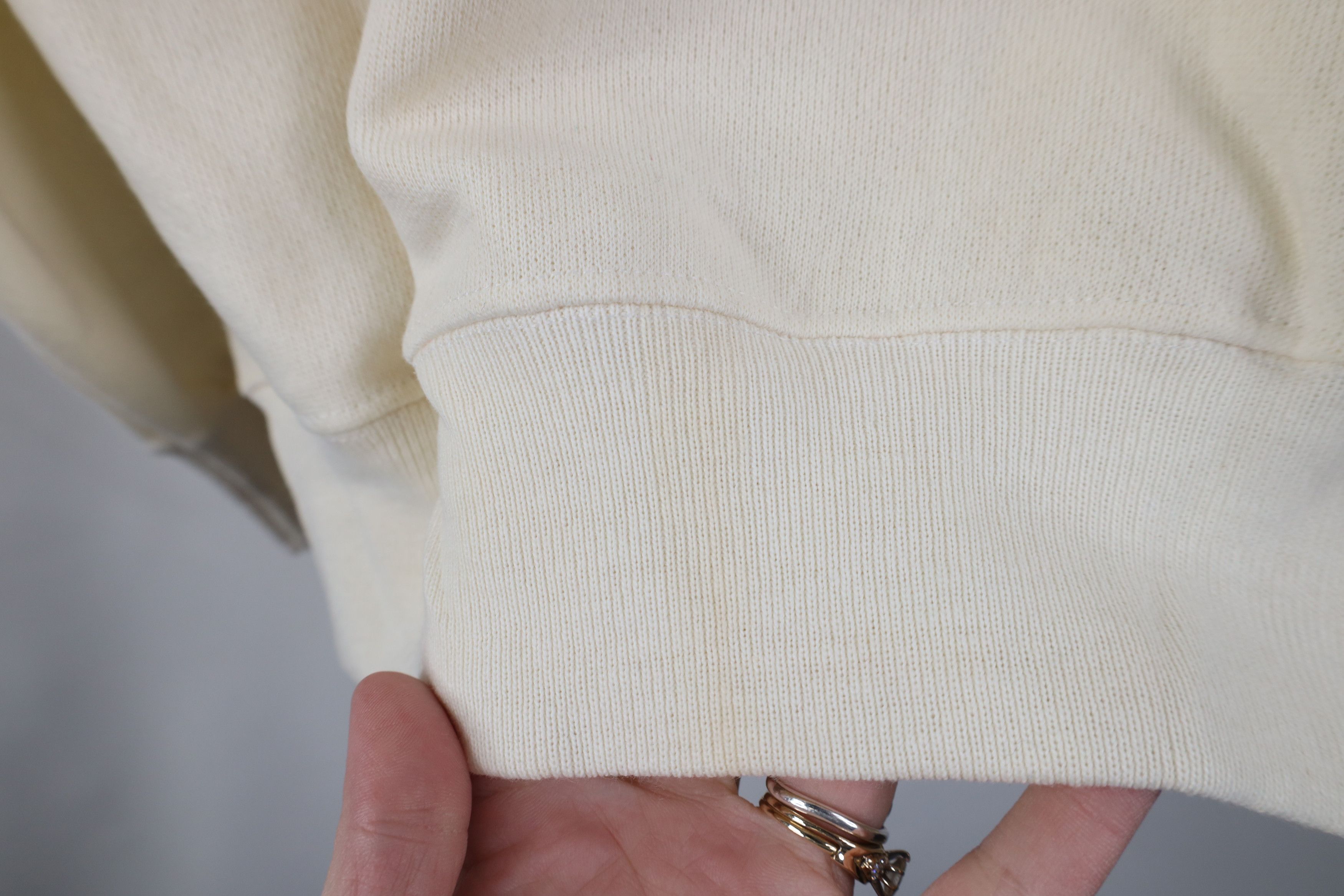 Hanes Vintage 80s Hanes Raglan Crewneck Sweatshirt Cream USA Size M / US 6-8 / IT 42-44 - 12 Thumbnail