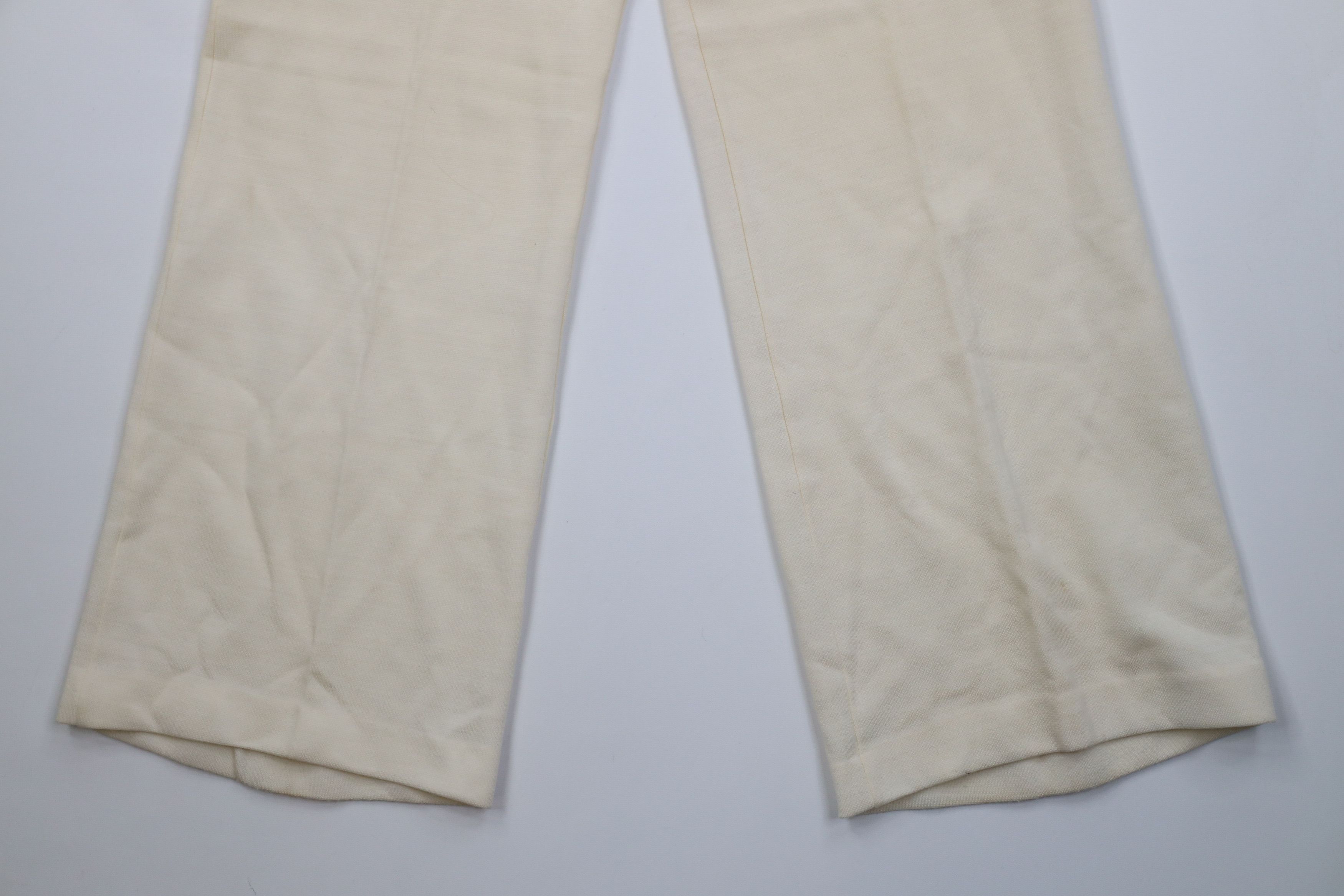 Vintage Vintage 70s Streetwear Wool Bell Bottoms Pants Cream USA Size 36" / US 14 / IT 50 - 4 Thumbnail
