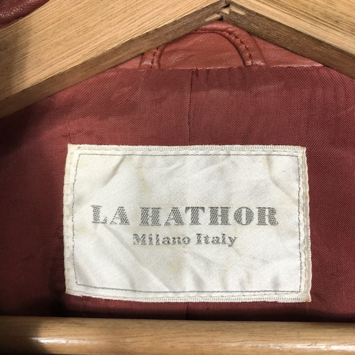 Japanese Brand 🔥VINTAGE BIKER LEATHER JACKET LA HATHOR ISSEY MIYAKE Size US M / EU 48-50 / 2 - 21 Thumbnail