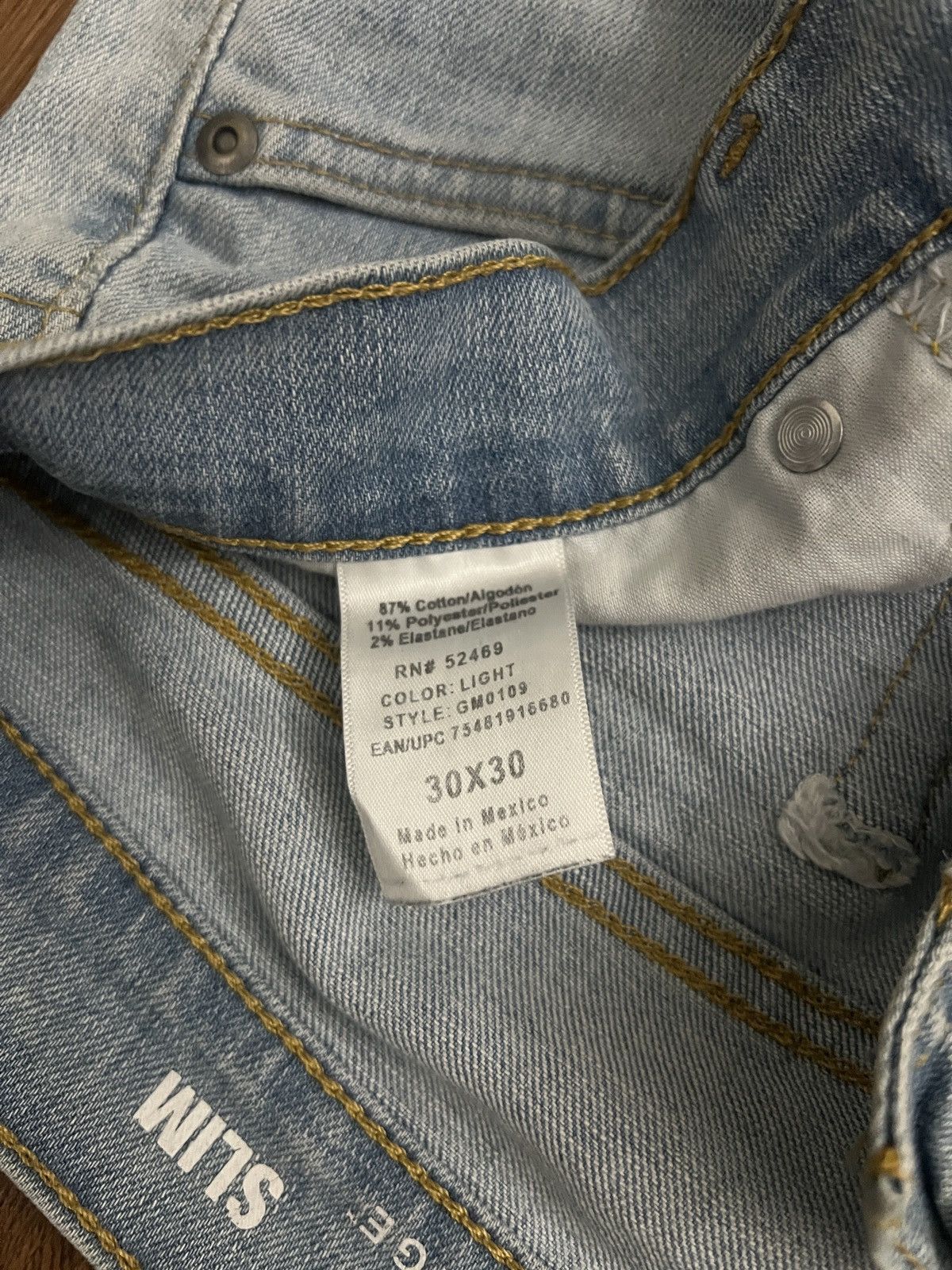 George George Light Wash Slim Denim 30x30 Size US 30 / EU 46 - 3 Thumbnail