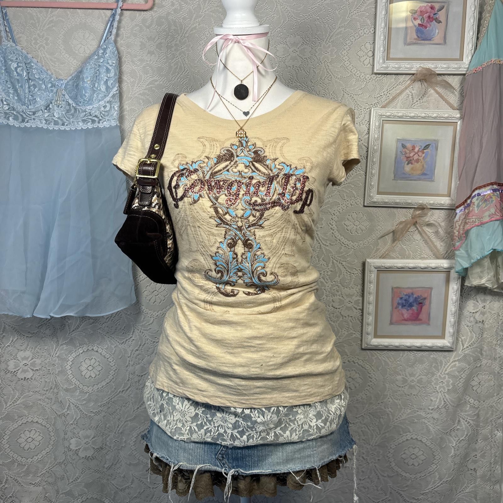 Other y2k cowgirl grunge graphic tee top Size L / US 10 / IT 46 - 1 Thumbnail