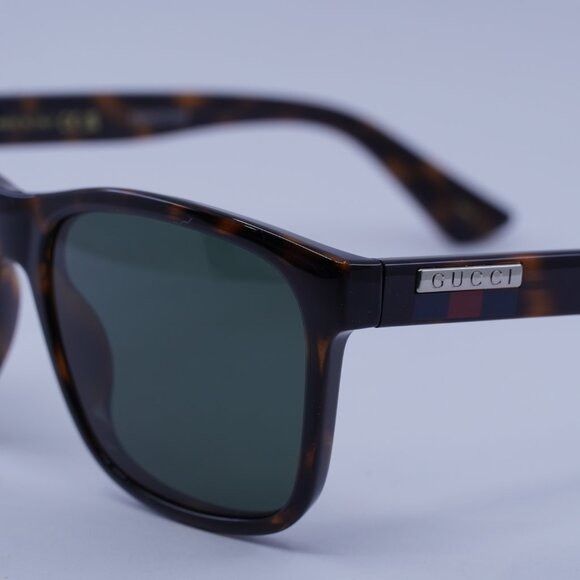 Gucci Gucci GG0746S 003 Sunglasses Havana Square Frame, Green Size ONE SIZE - 9 Thumbnail
