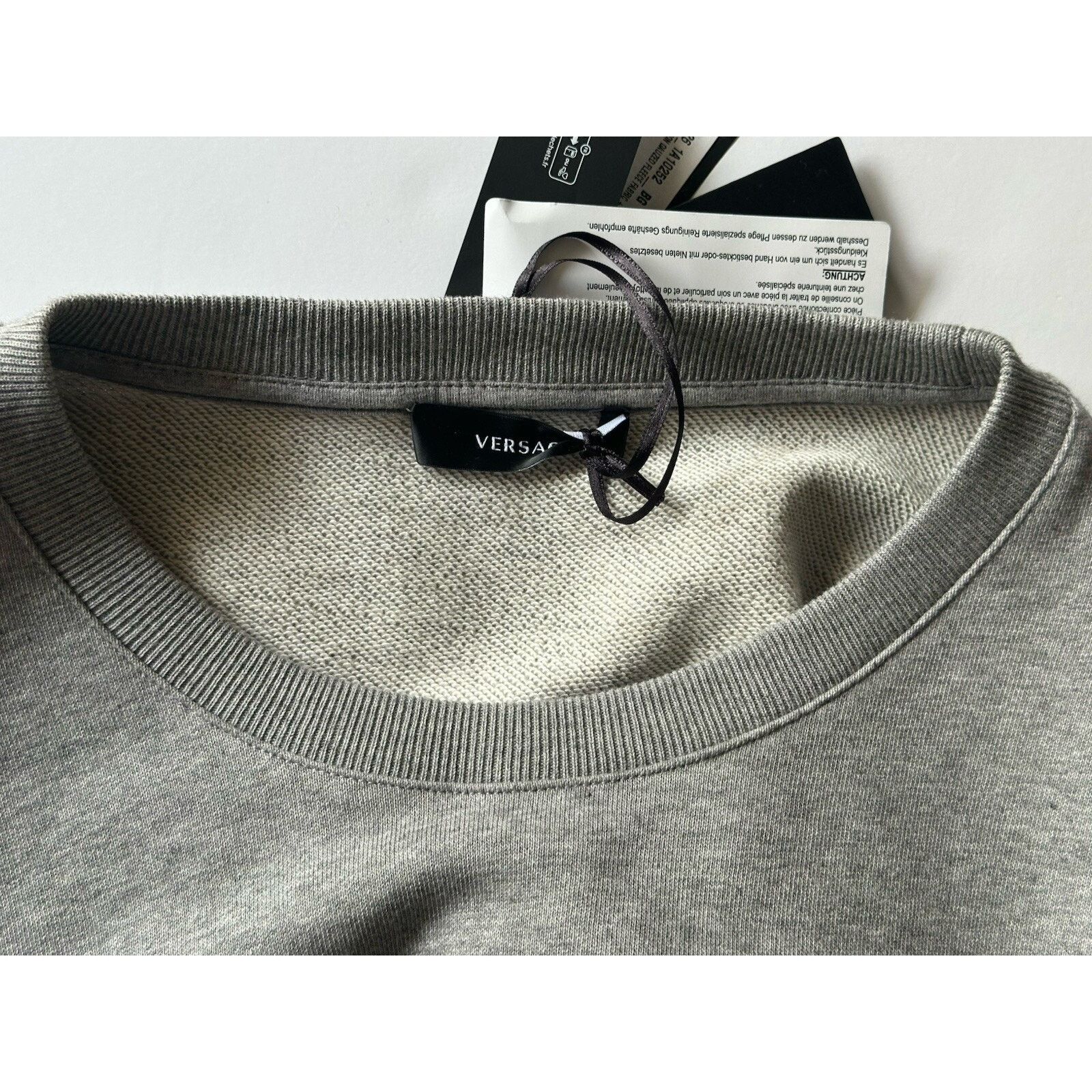Versace Versace Embroidered Men's Sweatshirt Fleece Gray XS 1014426 Size US XS / EU 42 / 0 - 7 Thumbnail