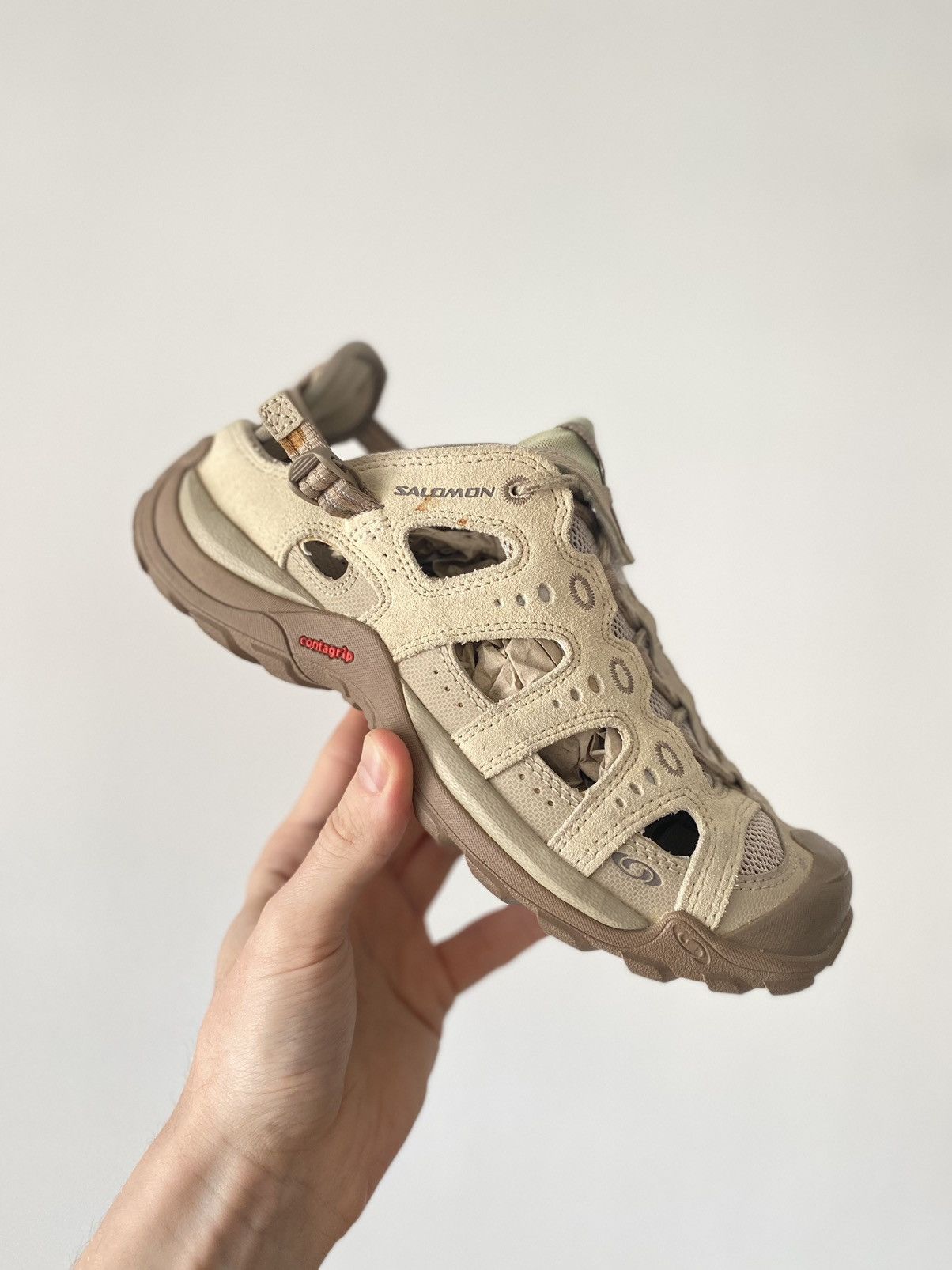 image of Salomon Tech Amphibian Sneakers Outdoor Shoes in Light Brown, Men's (Size 8)