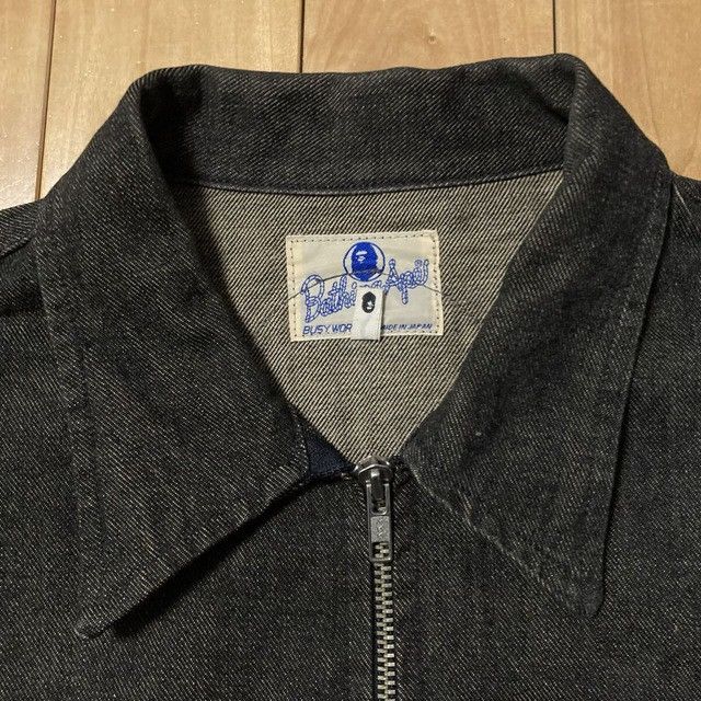 Bape 🔥Vintage🔥 BAPE Champion embroidered black denim jacket NIGO Size US L / EU 52-54 / 3 - 6 Thumbnail