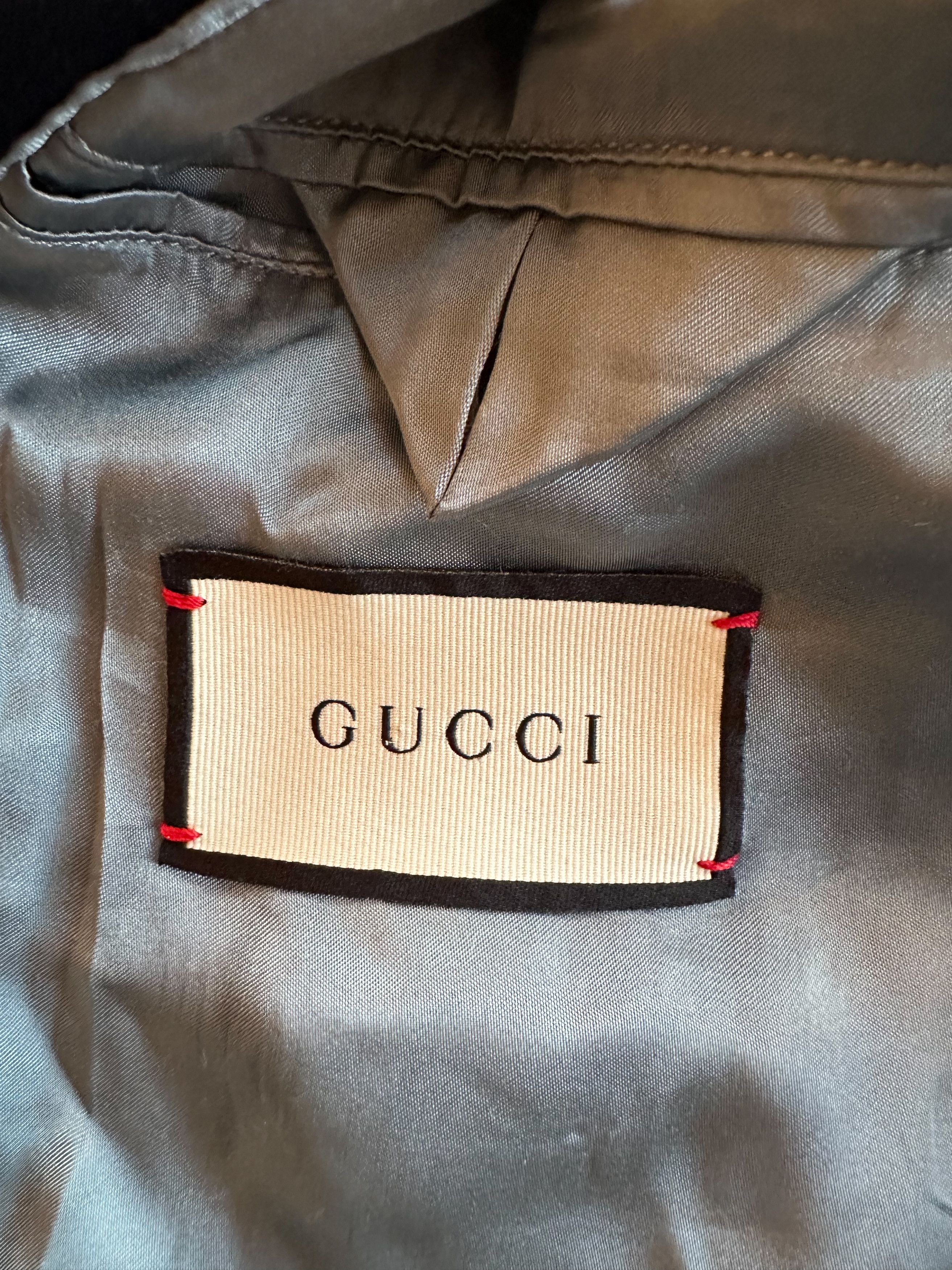 Gucci Gucci Navy Mini Logos Embroidered Jacket Size US L / EU 52-54 / 3 - 3 Thumbnail