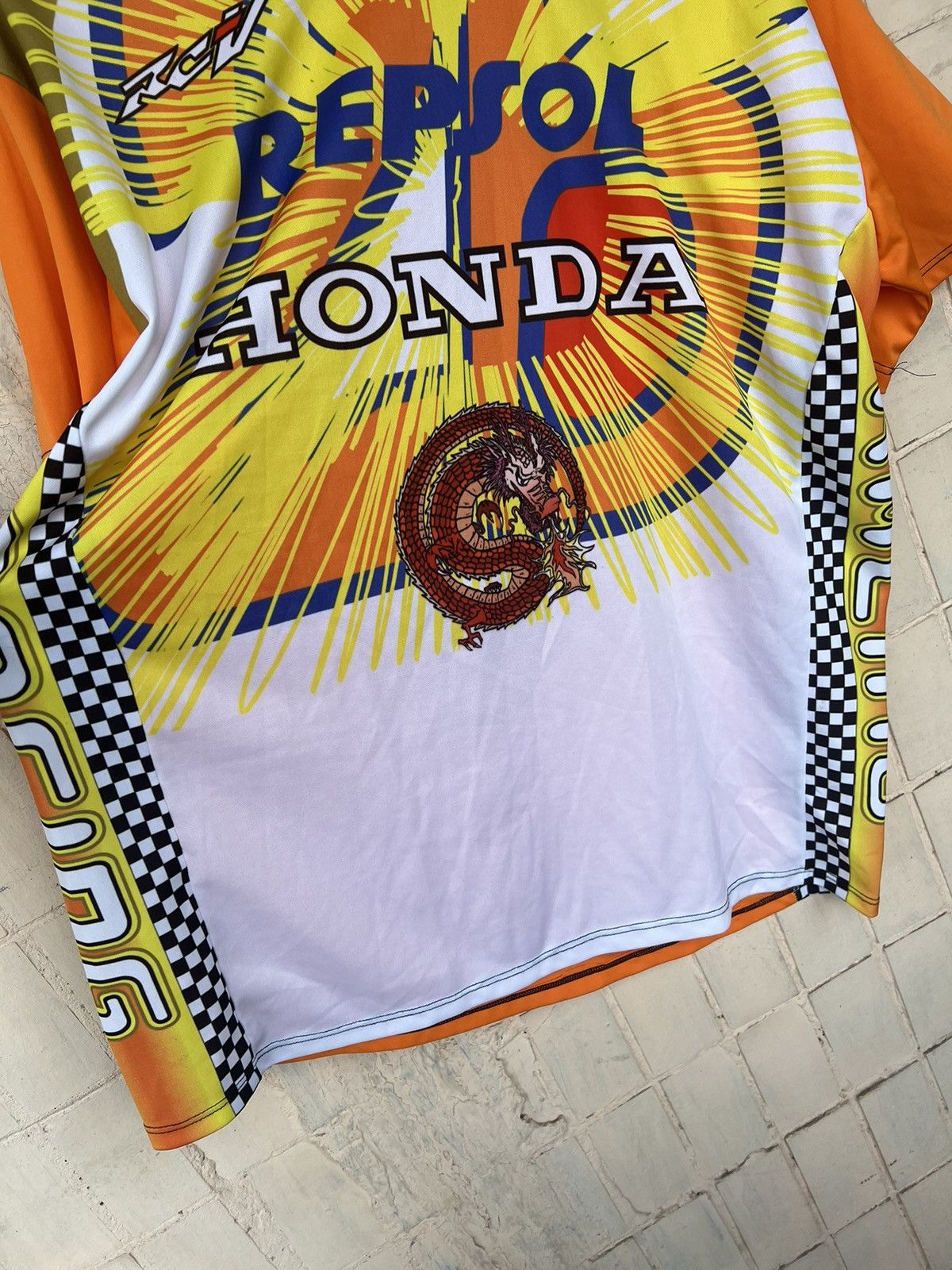 Honda Vintage 90s Honda Persol Dragon racing shirt Y2K Size US L / EU 52-54 / 3 - 7 Thumbnail