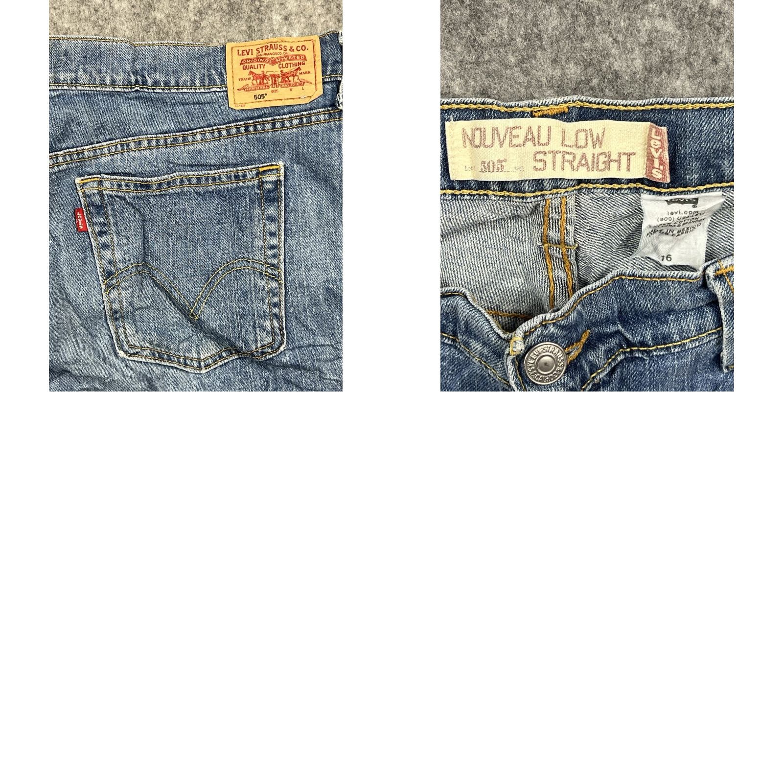Levi's VINTAGE Levi's 505 Jeans Women Classic Straight Size 16 Distressed Inseam 29 in Blue Denim 5-Pocket Design Womens Levi's 500 Series Size 38" / US 16 / IT 52 - 8 Thumbnail