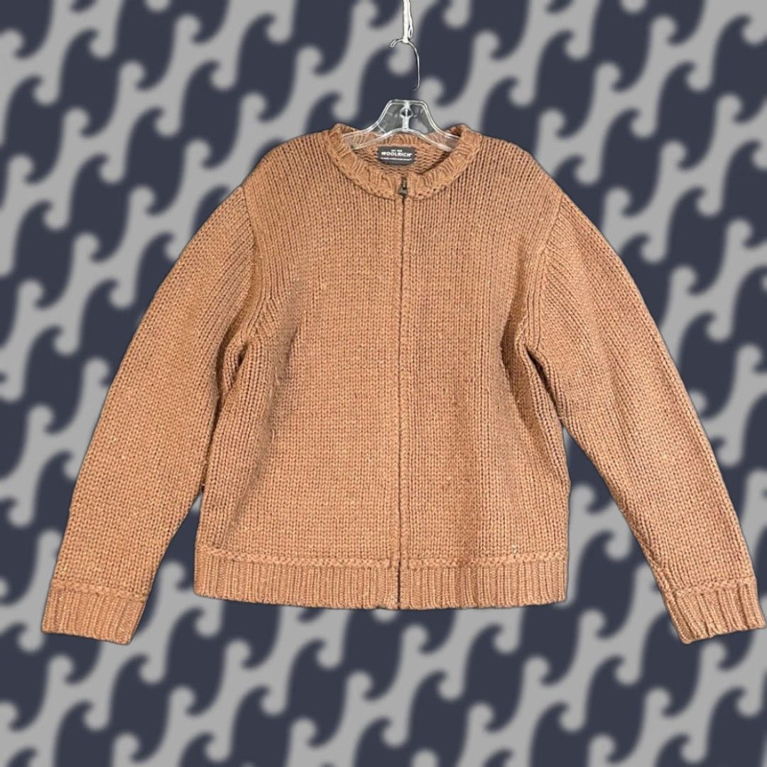 Vintage Woolrich Women's XL Cardigan Full Zip Knit Wool Blend Brown Dark Clove Sweater Size XL / US 12-14 / IT 48-50 - 1 Thumbnail