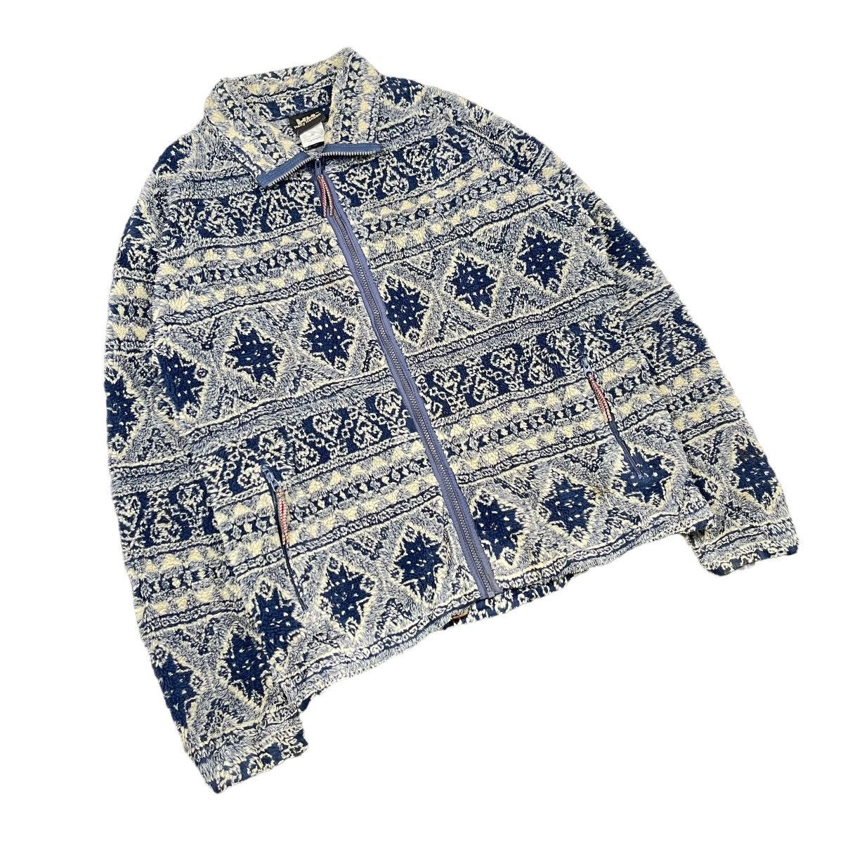 Helly Hansen Helly Hansen 1980s Fleece Sherpa Patterned Vintage Jacket Size US M / EU 48-50 / 2 - 2 Thumbnail