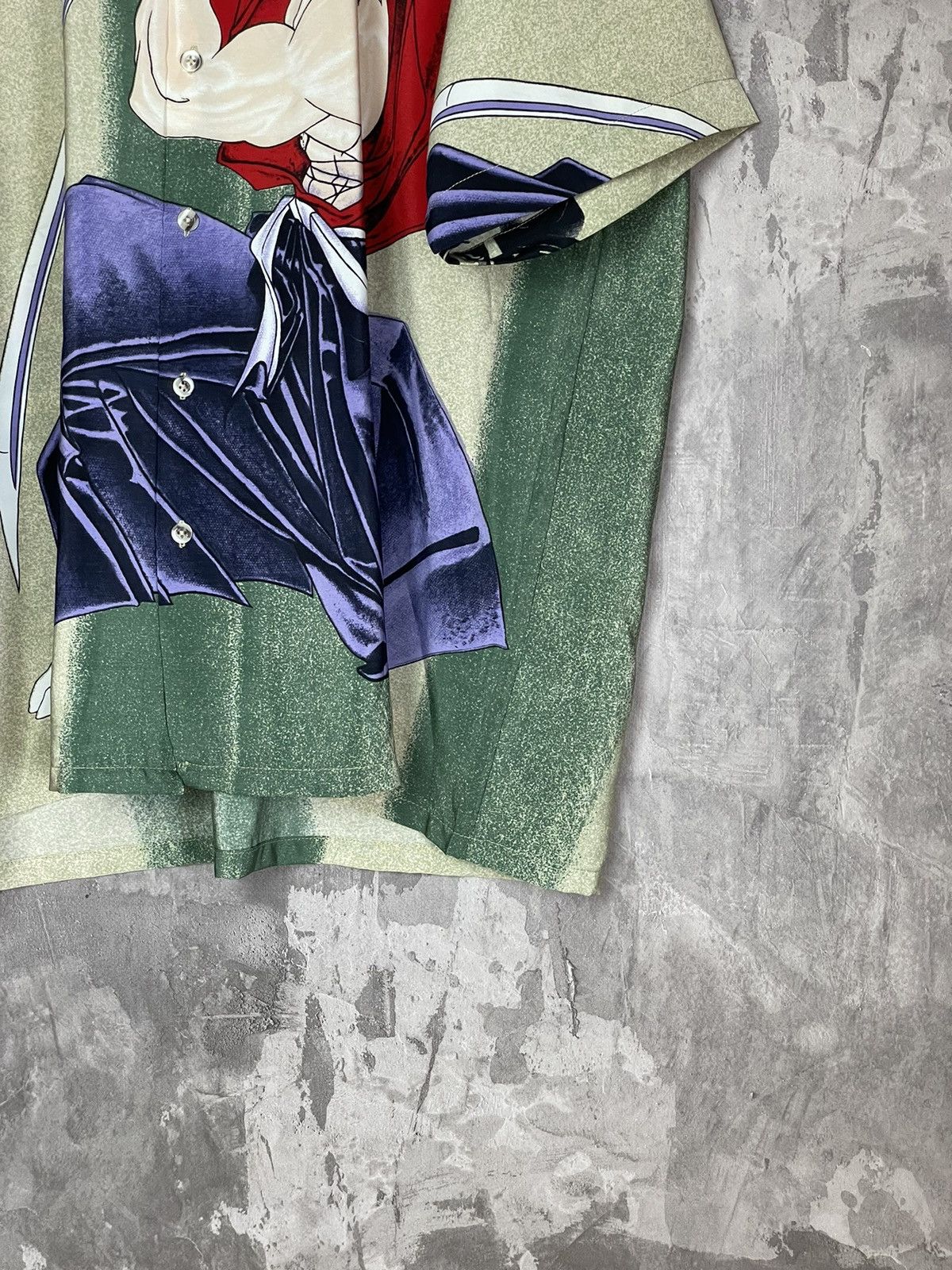Anime × Japanese Brand × Vintage Vintage Samurai Anime Movie Rare Button Up Oversize Shirt Size US L / EU 52-54 / 3 - 6 Thumbnail