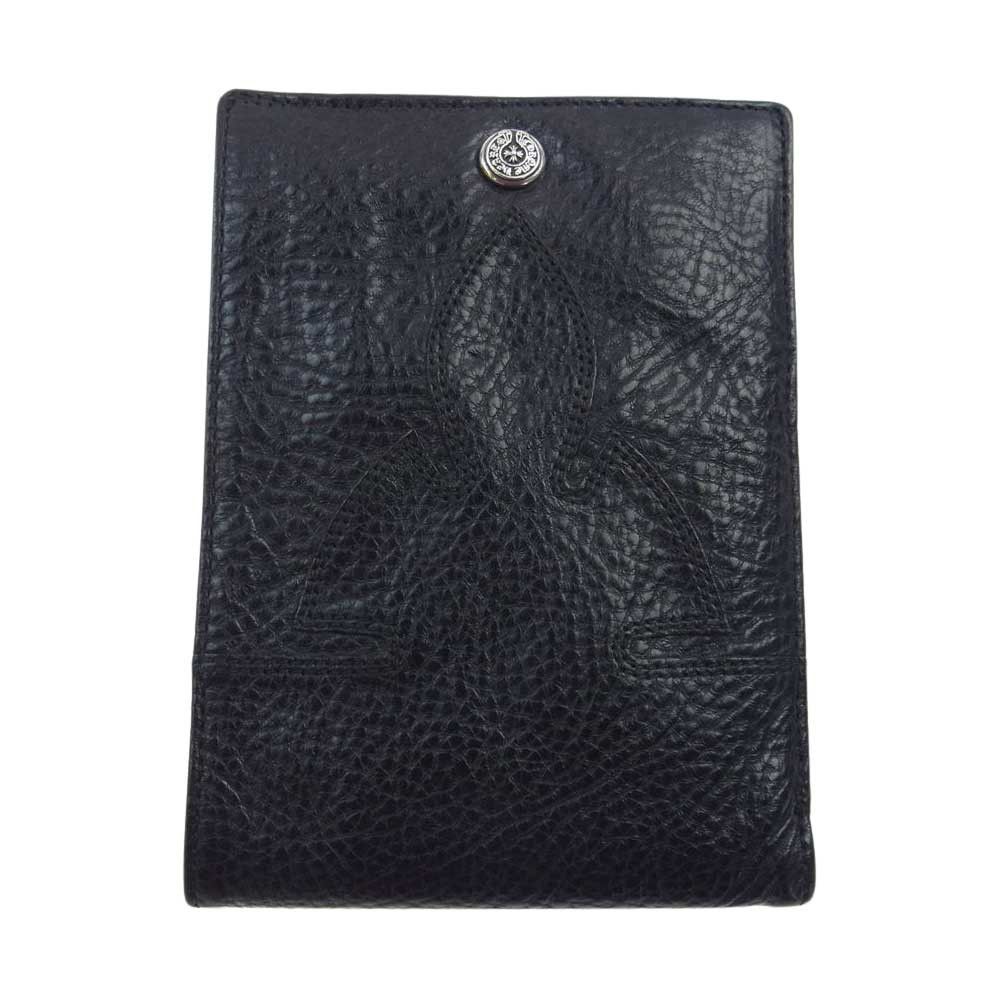 image of Chrome Hearts Bifold Single Button Wallet in Black, Men's