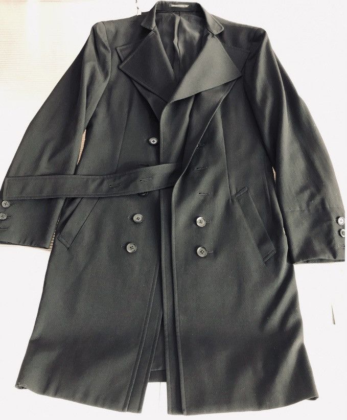 Yohji Yamamoto Yohji Yamamoto 🇯🇵 Pour Homme Nero Wool Dual Drape Coat 2 NWT Size US M / EU 48-50 / 2 - 19 Thumbnail