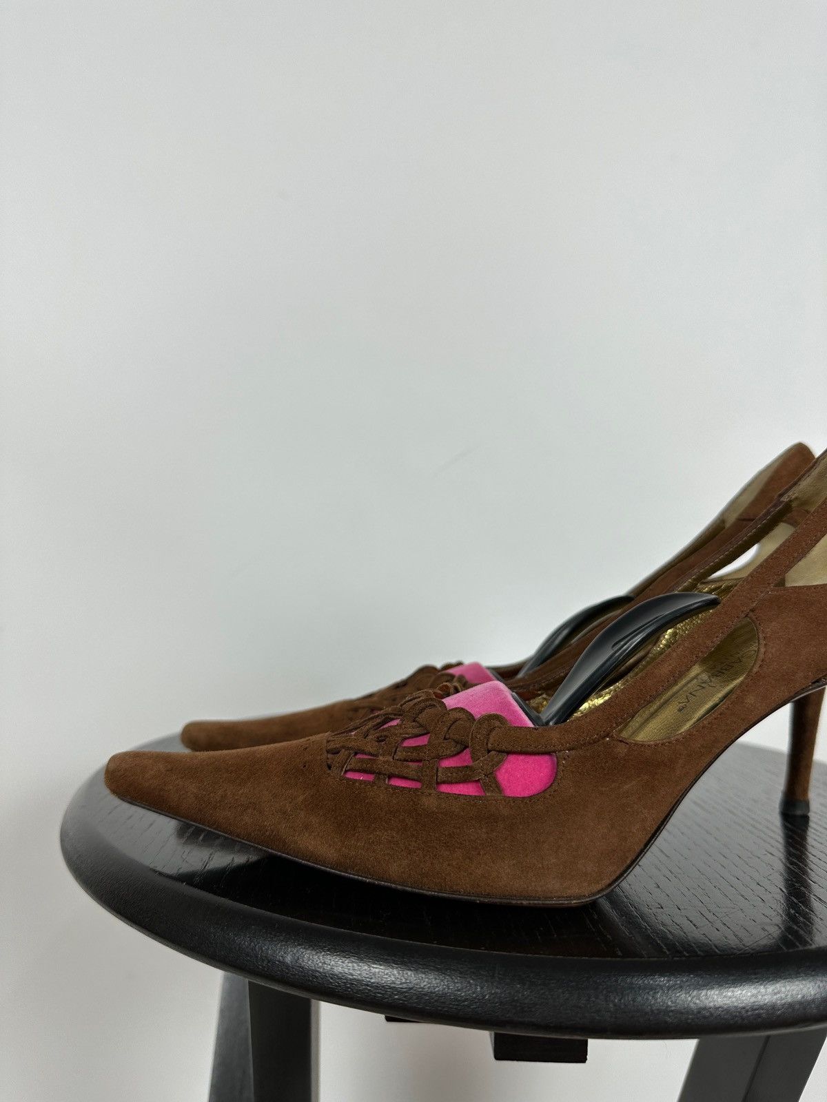 Dolce & Gabbana Vintage Dolce&Gabbana Suede Brown Heels Size US 7.5 / IT 37.5 - 14 Thumbnail