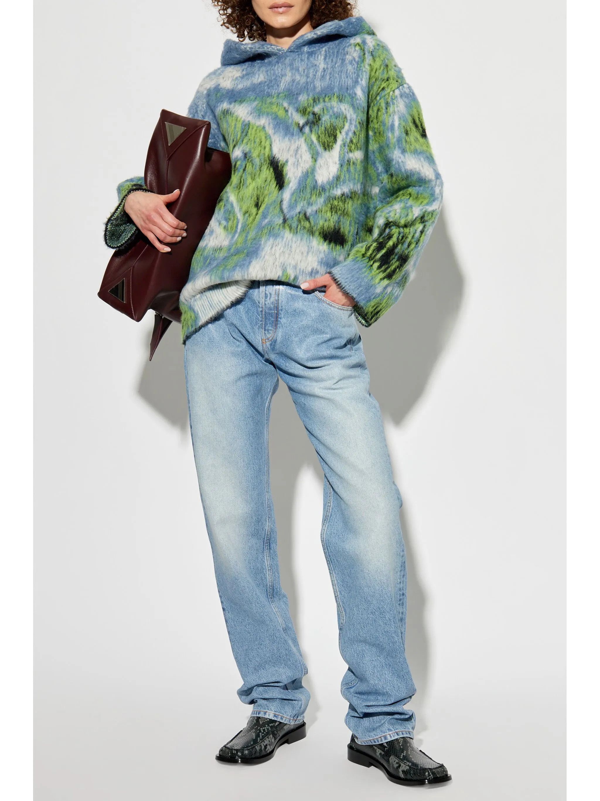 The Attico o1s22i1n0325 Coated Boyfriend Jeans in Blue Size 27" / US 4 / IT 40 - 2 Thumbnail