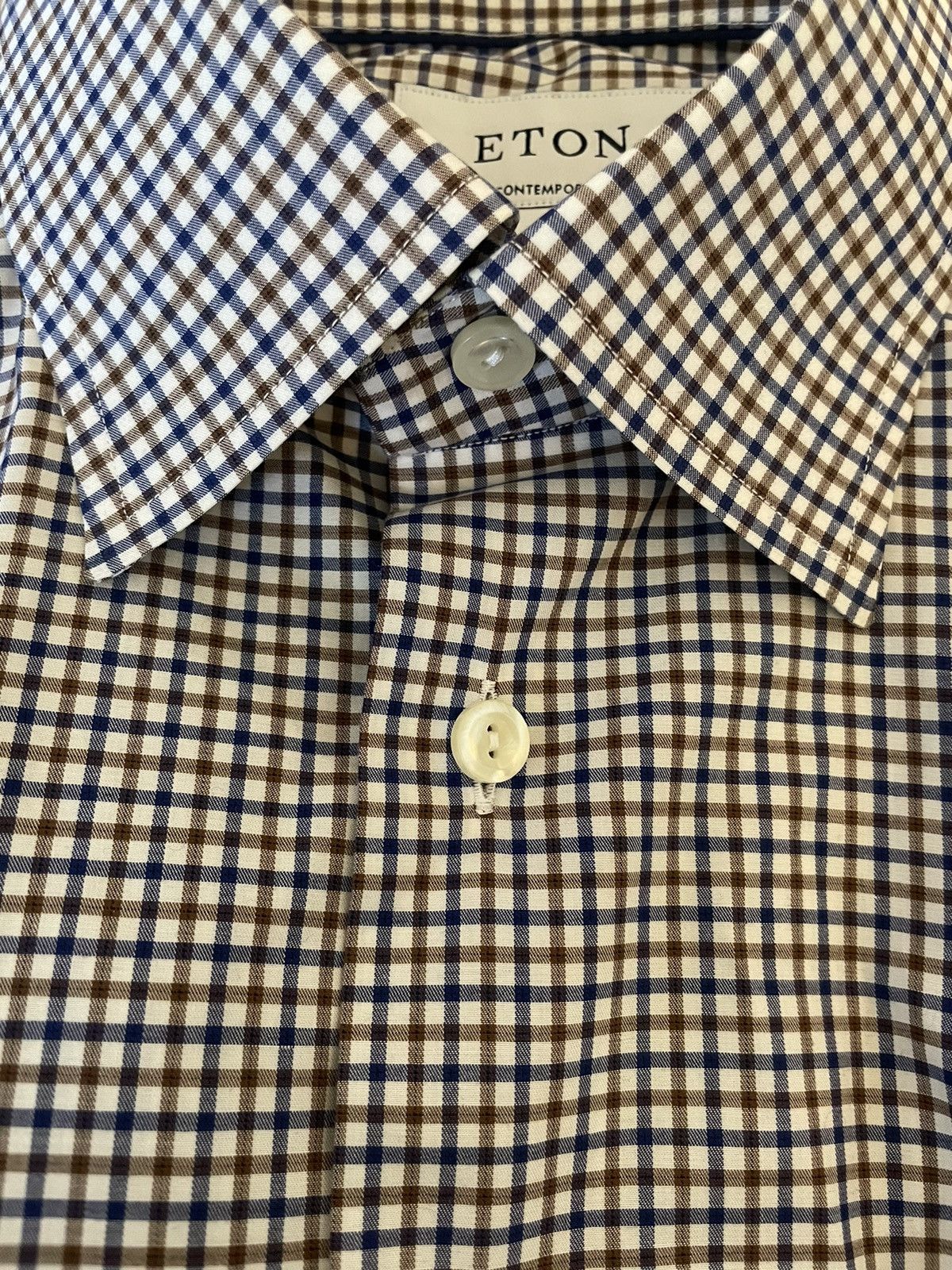 Eton Check Print Shirt Size US L / EU 52-54 / 3 - 3 Thumbnail
