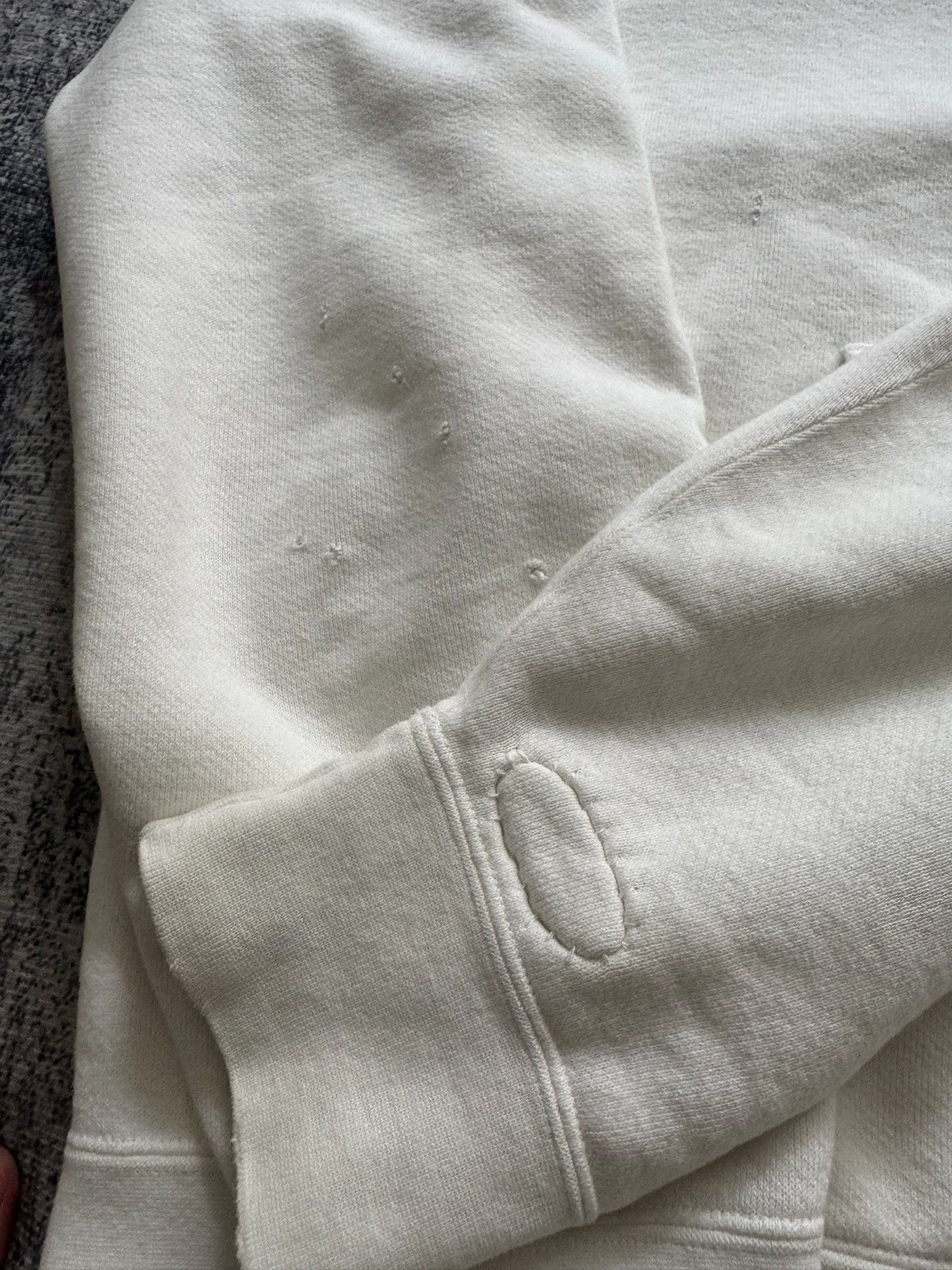 Visvim VISVIM 25SS JUMBO SB distressed zip hoodie white 3 Size US L / EU 52-54 / 3 - 3 Thumbnail