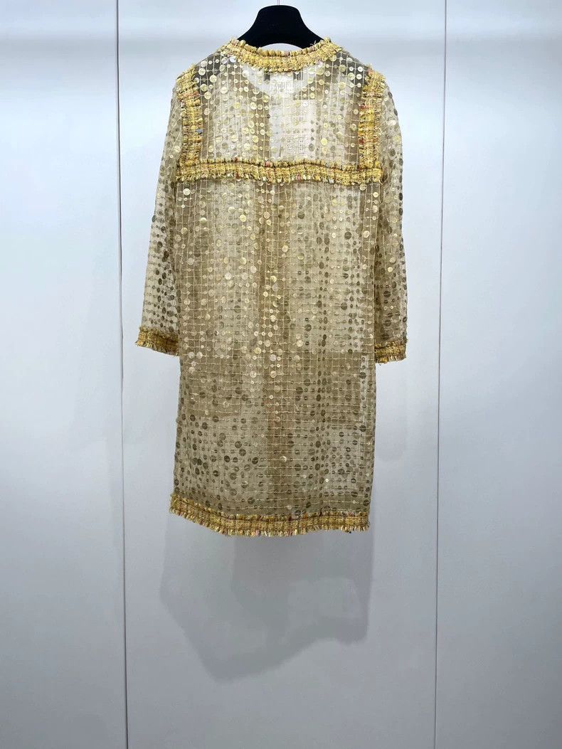 Chanel Chanel Gold Sequined Fringe Top -2505 Size US XS / EU 42 / 0 - 2 Thumbnail