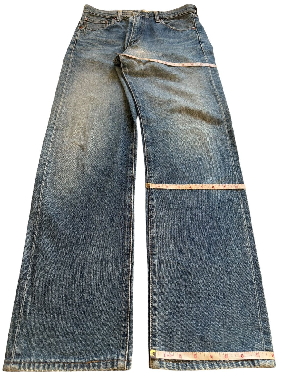 Levi's Vintage 80s Levis 502 Big E Selvedge Mud Wash Loose Jeans Size US 29 - 15 Thumbnail