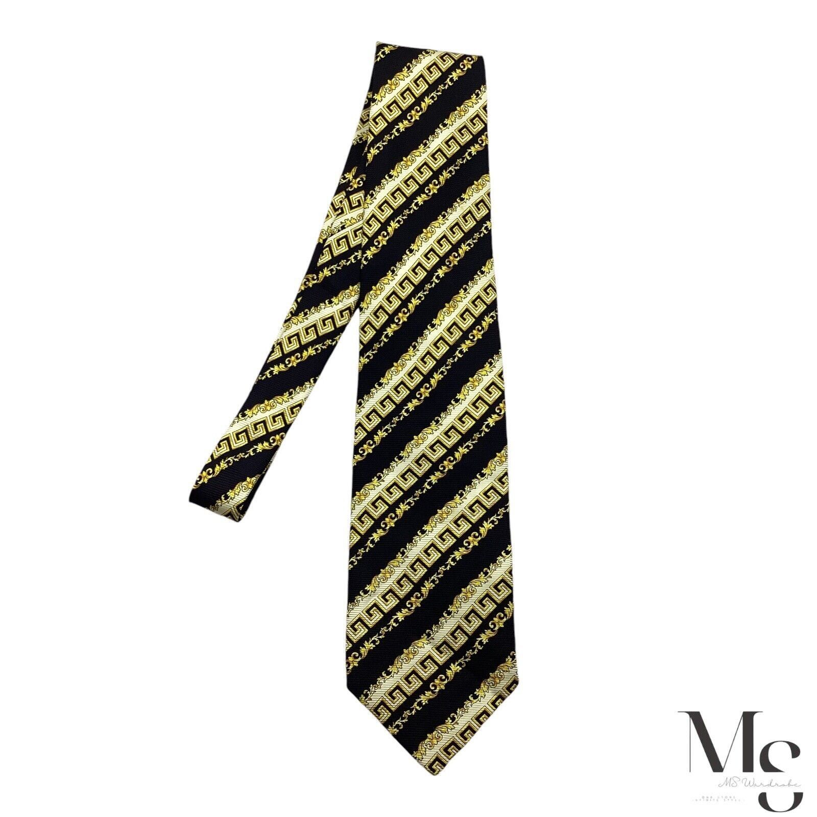 Versace VERSACE CLASSIC V2 Black & Gold Foulard Print LuxuryItaly Si Size ONE SIZE - 6 Thumbnail