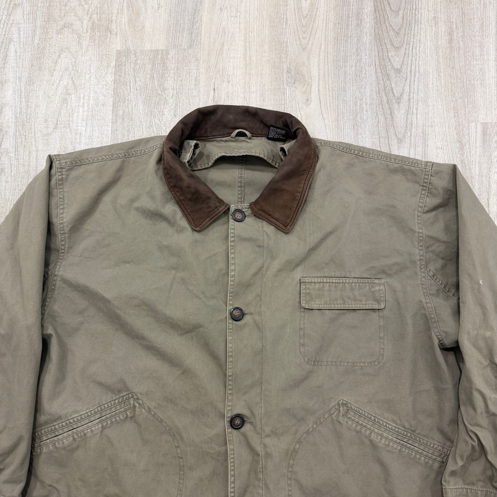 Vintage Vintage Chore Coat Extra Large Green Corduroy Collar Barn Size US XL / EU 56 / 4 - 2 Thumbnail