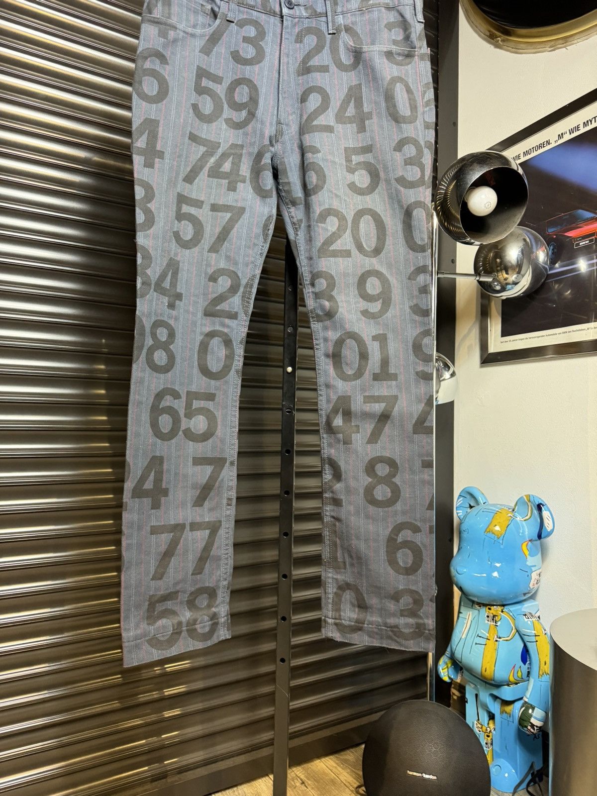 Junya Watanabe Junya Watanabe x CDG AD/02 Numbers Blue Denim Jeans - Medium Size US 34 / EU 50 - 4 Thumbnail