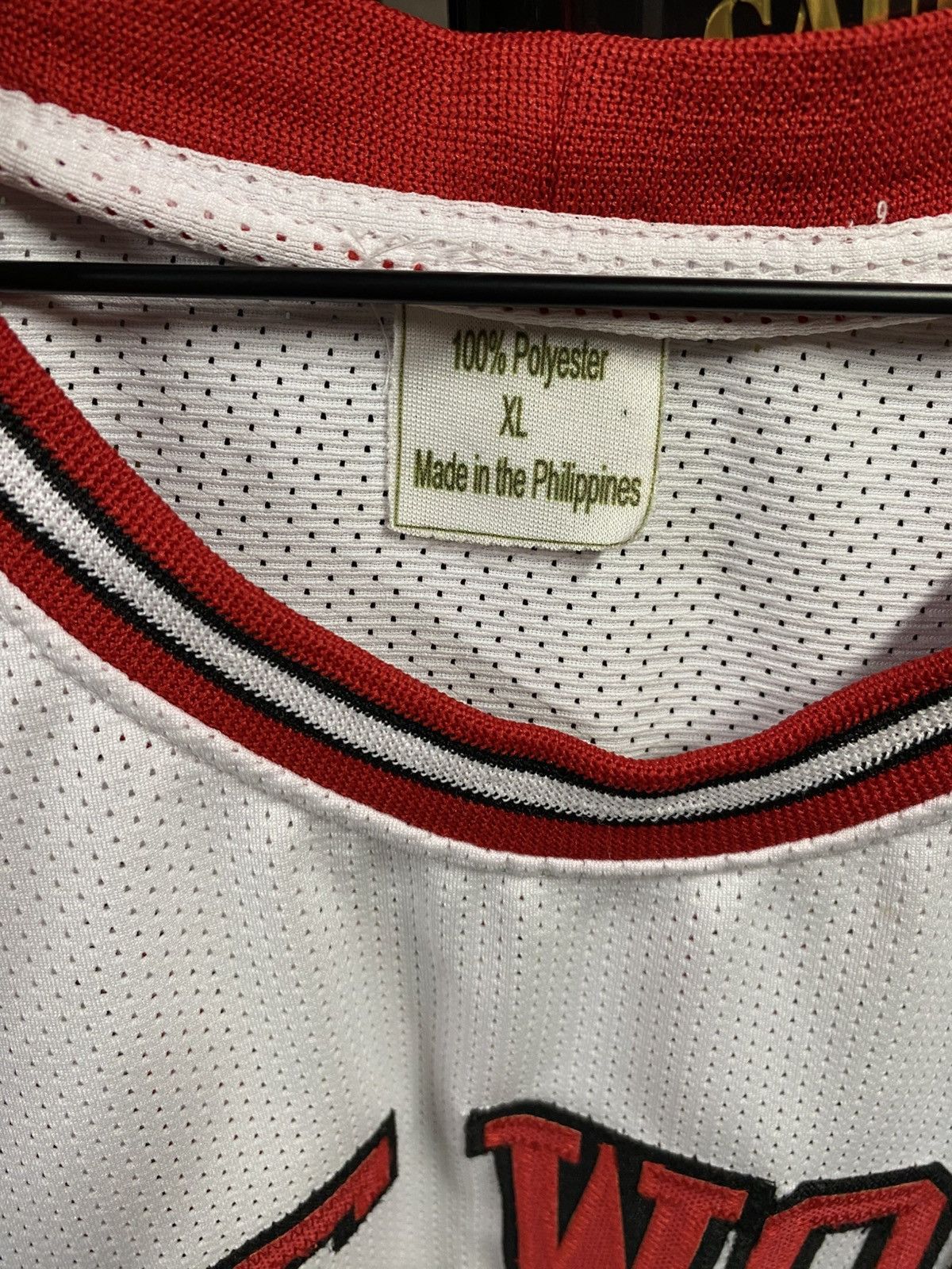Vintage Vintage Bulls Rare Dennis Rodman White Jersey Large Size US L / EU 52-54 / 3 - 4 Thumbnail