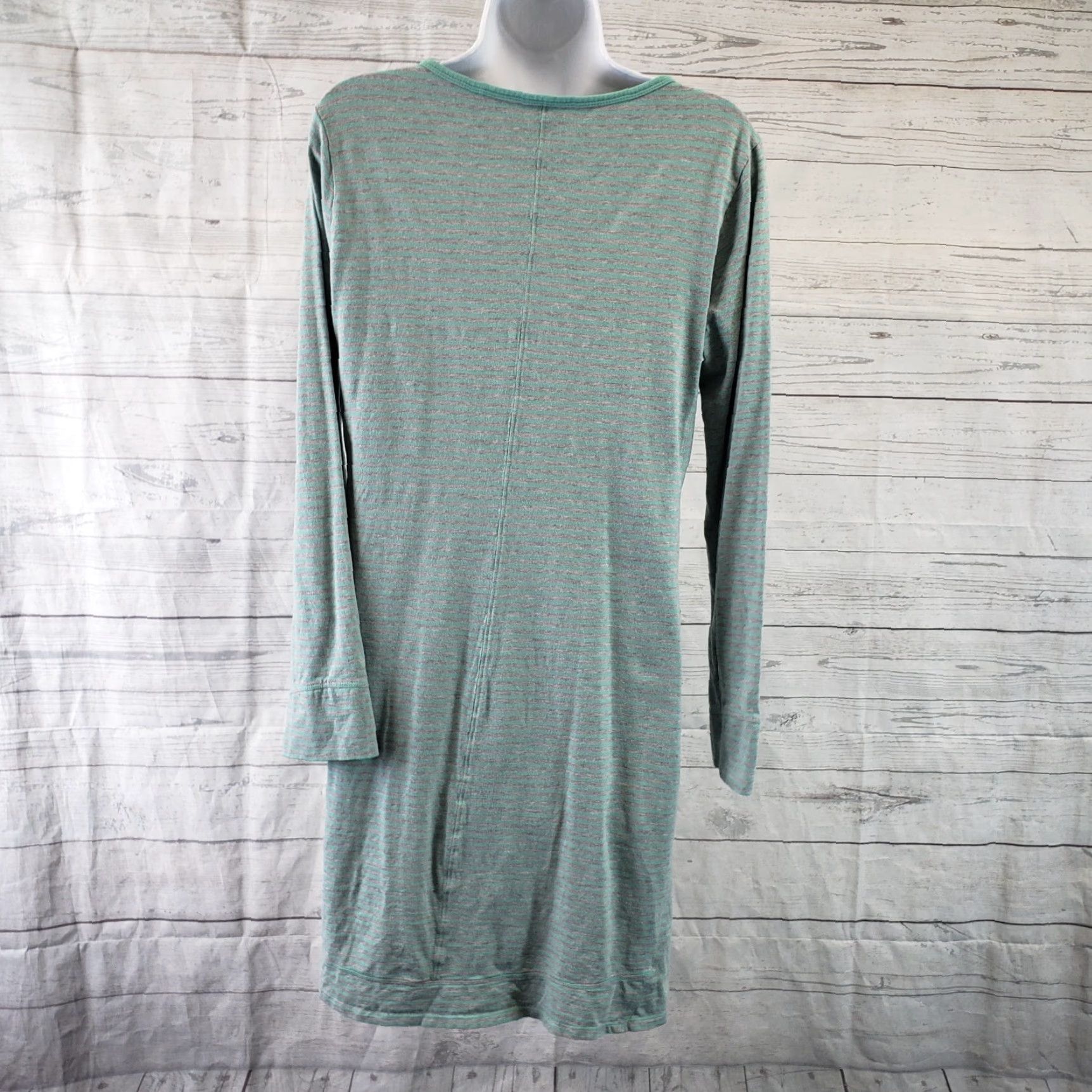 Toad&Co Toad&Co Womens Long Sleeve Marley Dress Sz Medium Gray Stripe Cotton Blend Size M / US 6-8 / IT 42-44 - 4 Thumbnail