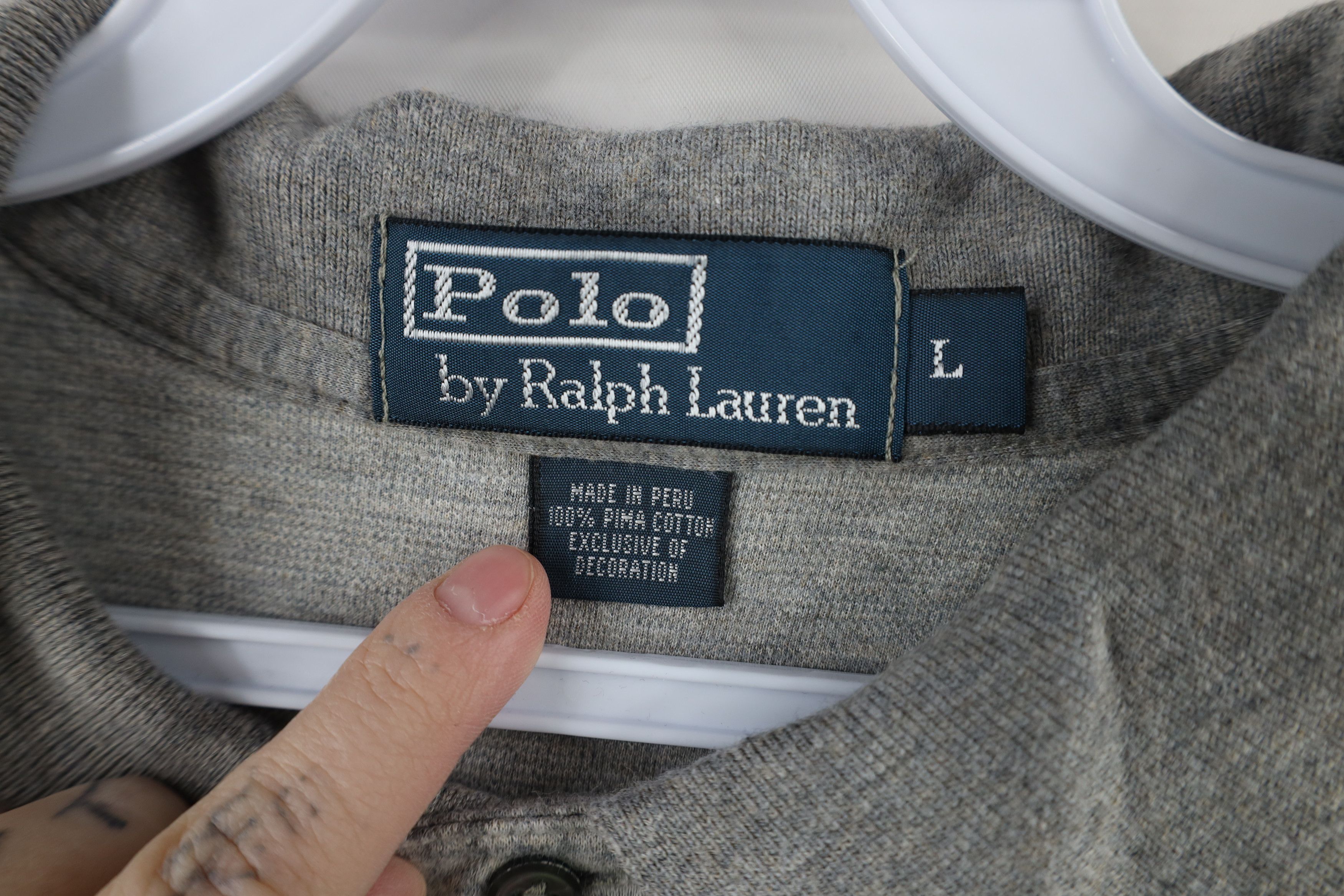 Ralph Lauren × Vintage Vintage 90s Ralph Lauren Houndstooth Collared Polo Shirt Size US L / EU 52-54 / 3 - 7 Thumbnail