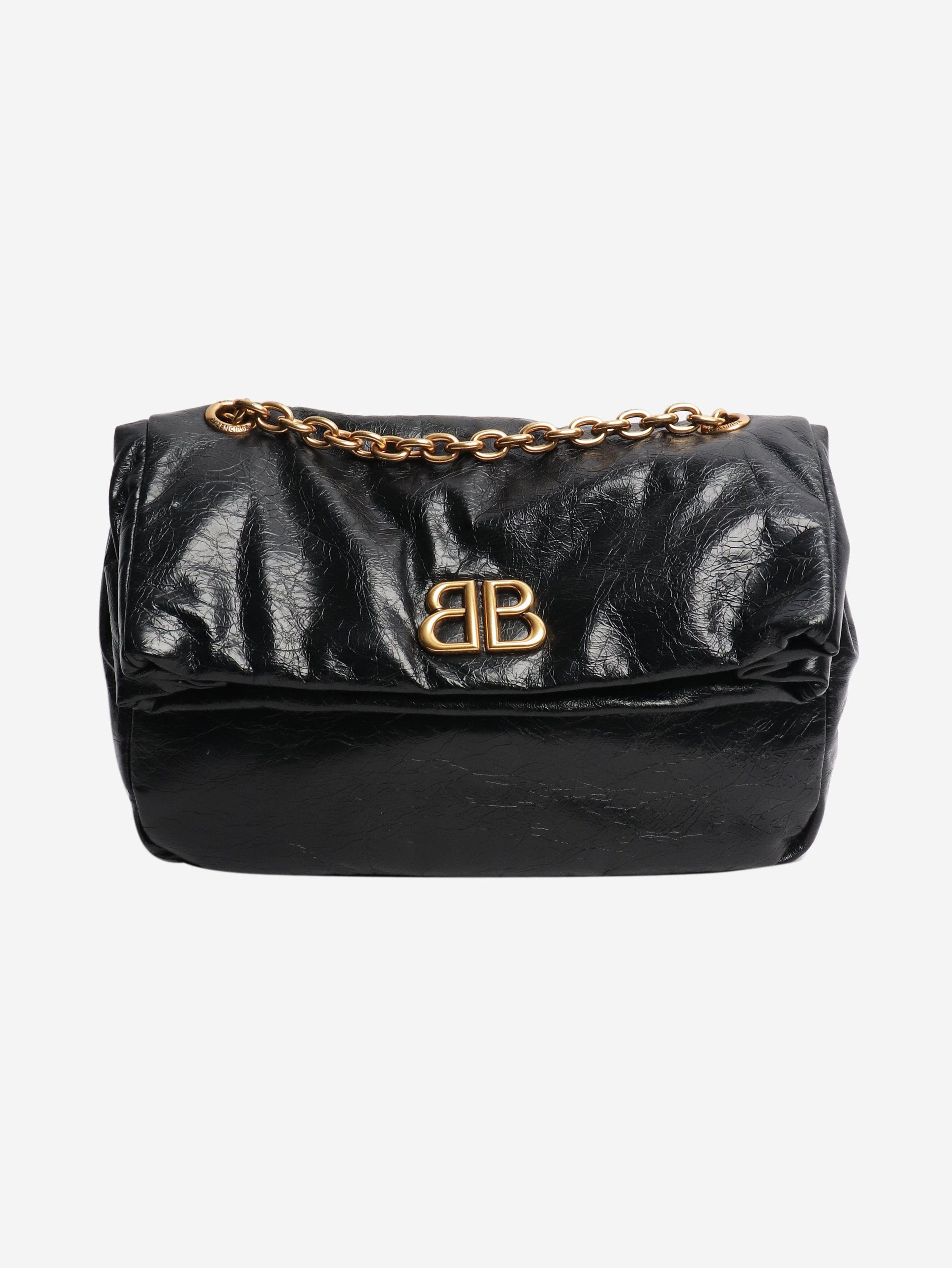 Balenciaga Black Monaco chain-strap shoulder bag Size ONE SIZE - 1 Thumbnail