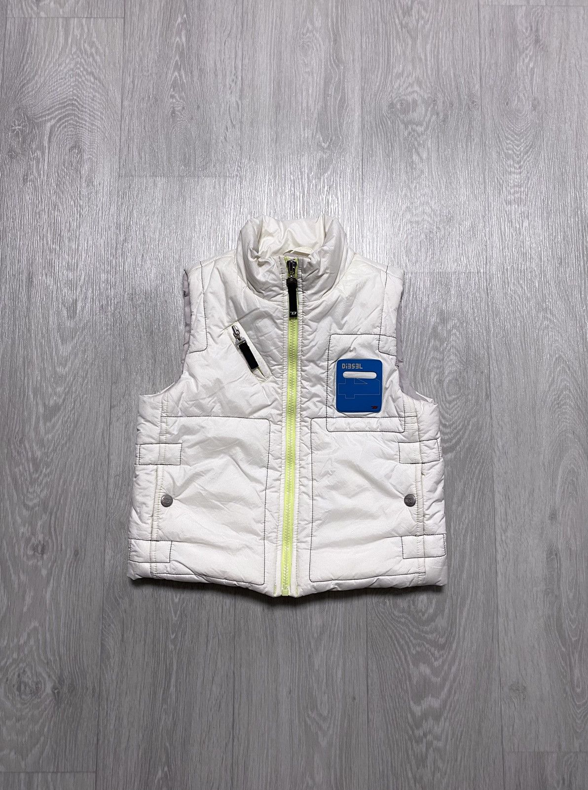 Diesel Women’s Diesel Gorpcore Techwear Vintage White Nylon Vest Size XS / US 0-2 / IT 36-38 - 2 Thumbnail