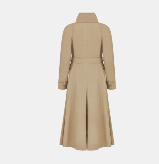 Dior o1w1db11124 Criss Cross Collar Belted Trench Coat in Beige Size S / US 4 / IT 40 - 2 Thumbnail