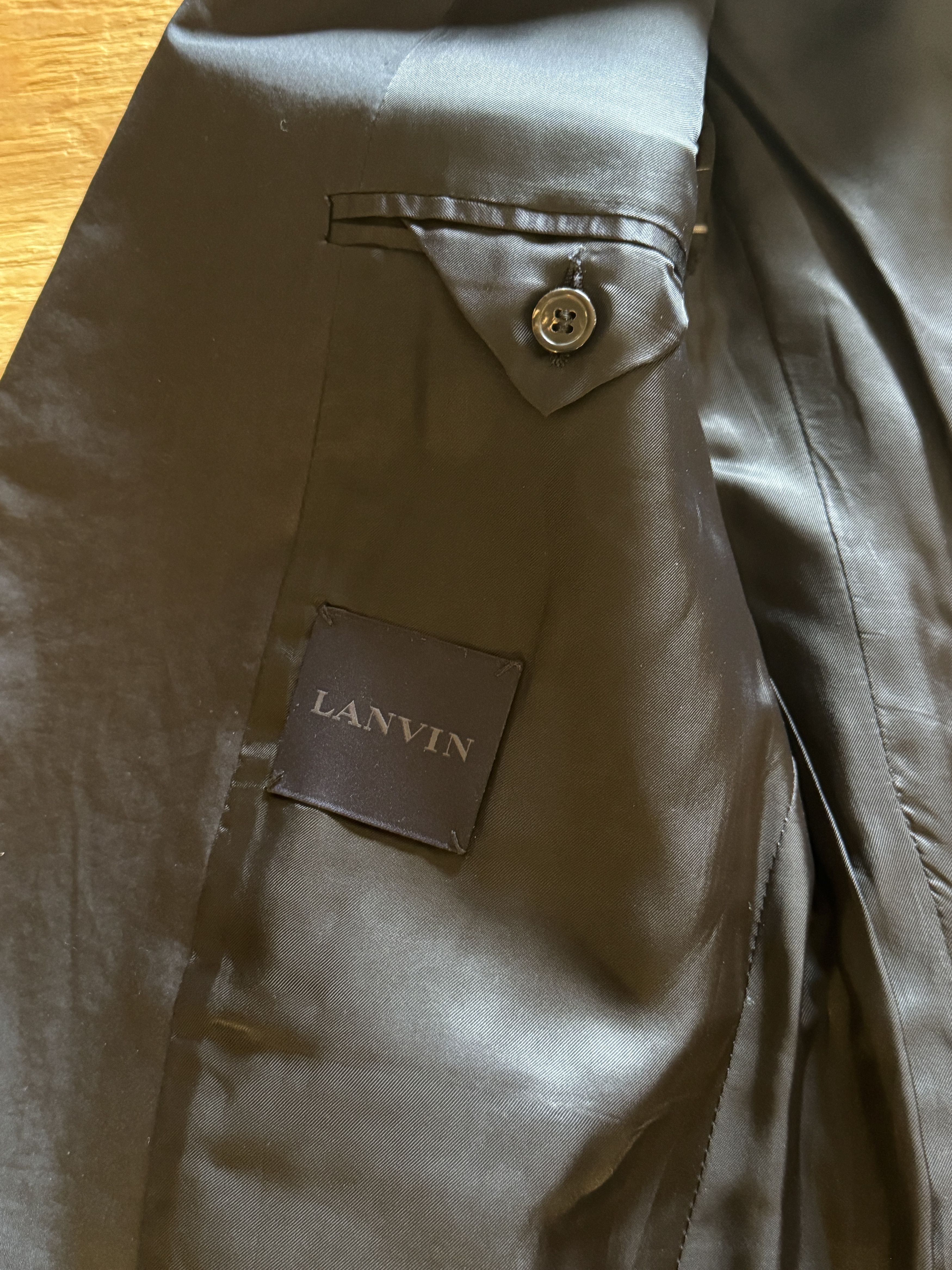 Lanvin Navy Blazer Size 38R - 4 Thumbnail