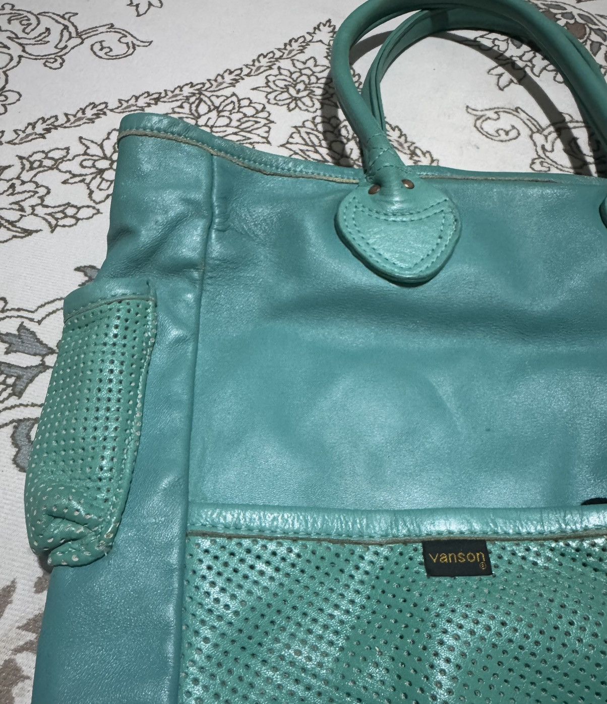 Vanson Leathers Rare! 🇺🇸 Vanson Leather Medium Shoulder Tote Bag Size ONE SIZE - 3 Thumbnail