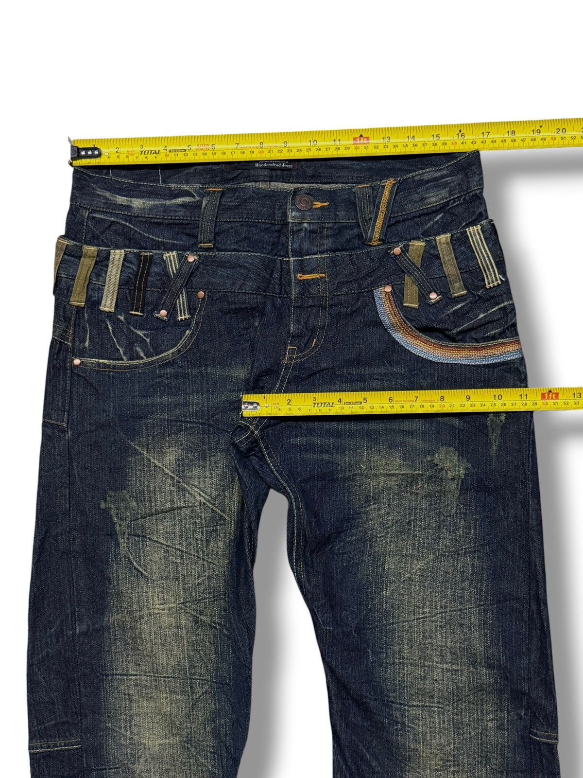 Other Vintage Dominate Handcrafted Jeans | Double Waist Style W33 Size US 33 - 16 Thumbnail