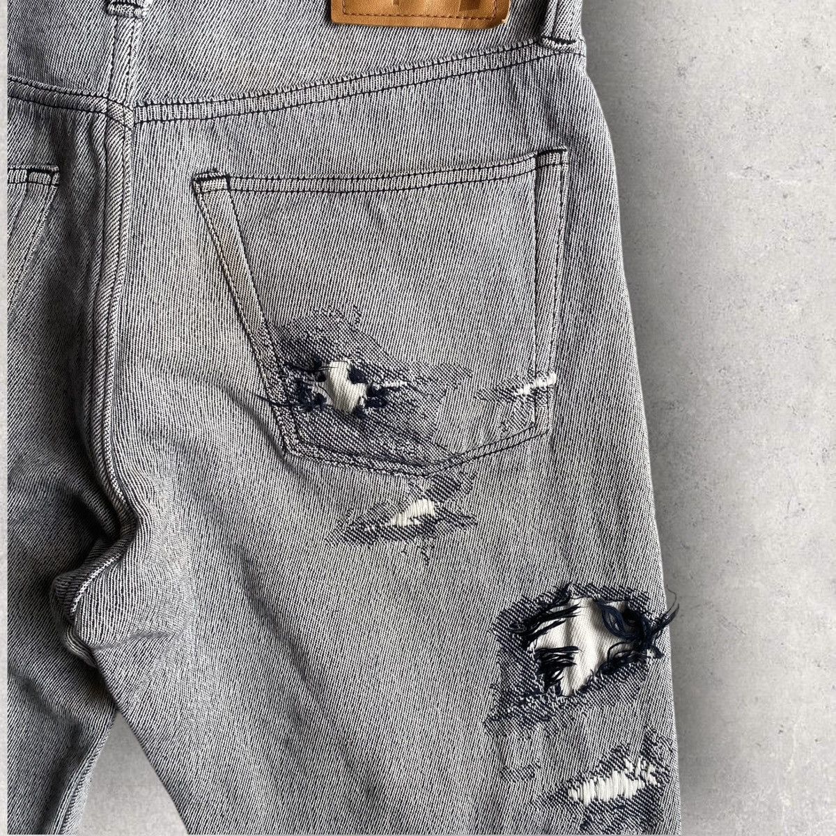 Issey Miyake APOC Jacquard Destroyed And Repaired Jeans Size US 29 - 10 Thumbnail