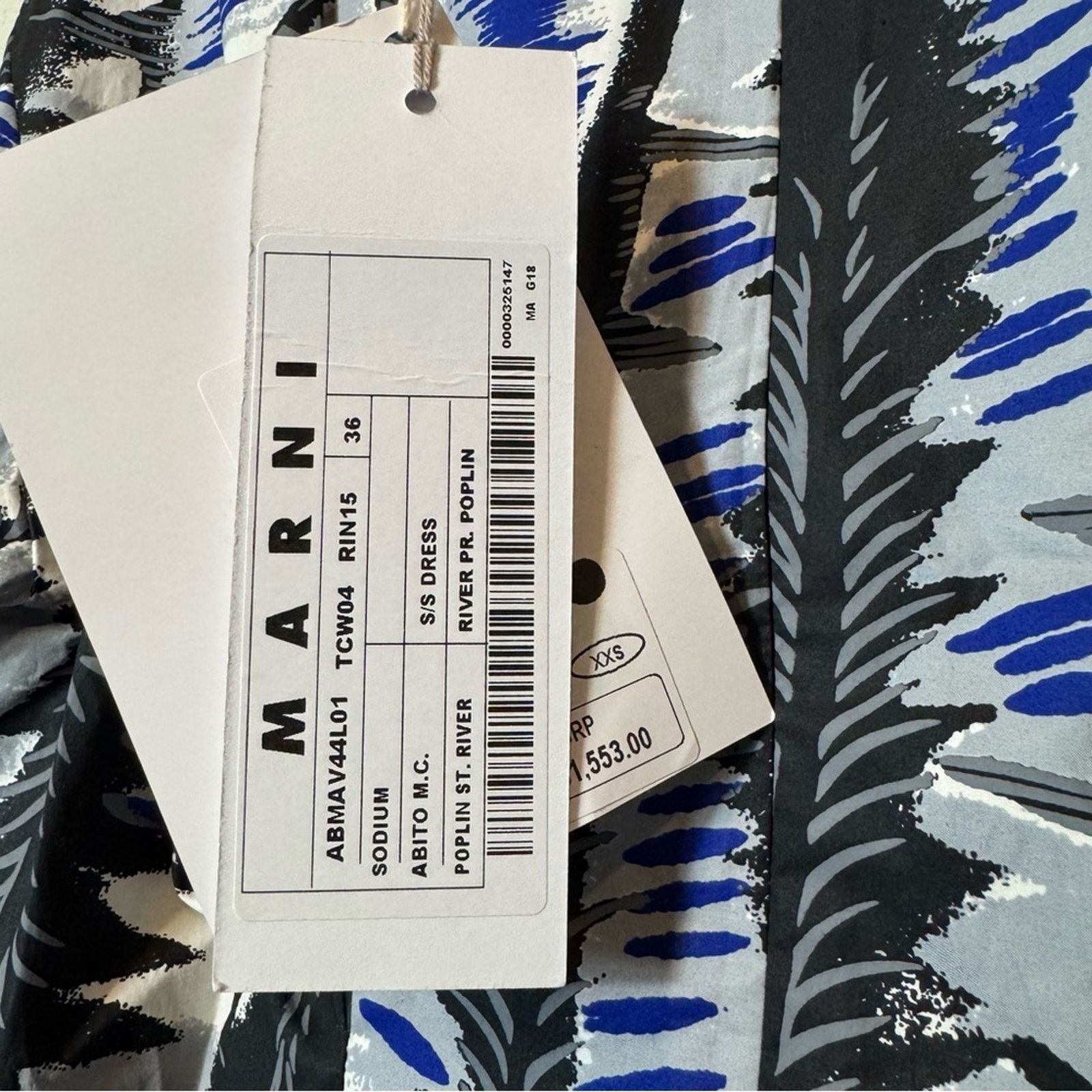 Marni Marni Poplin St. River Dress Made in Portugal Blue sz XXS/36 Size XXS / US 00 / IT 34 - 3 Thumbnail