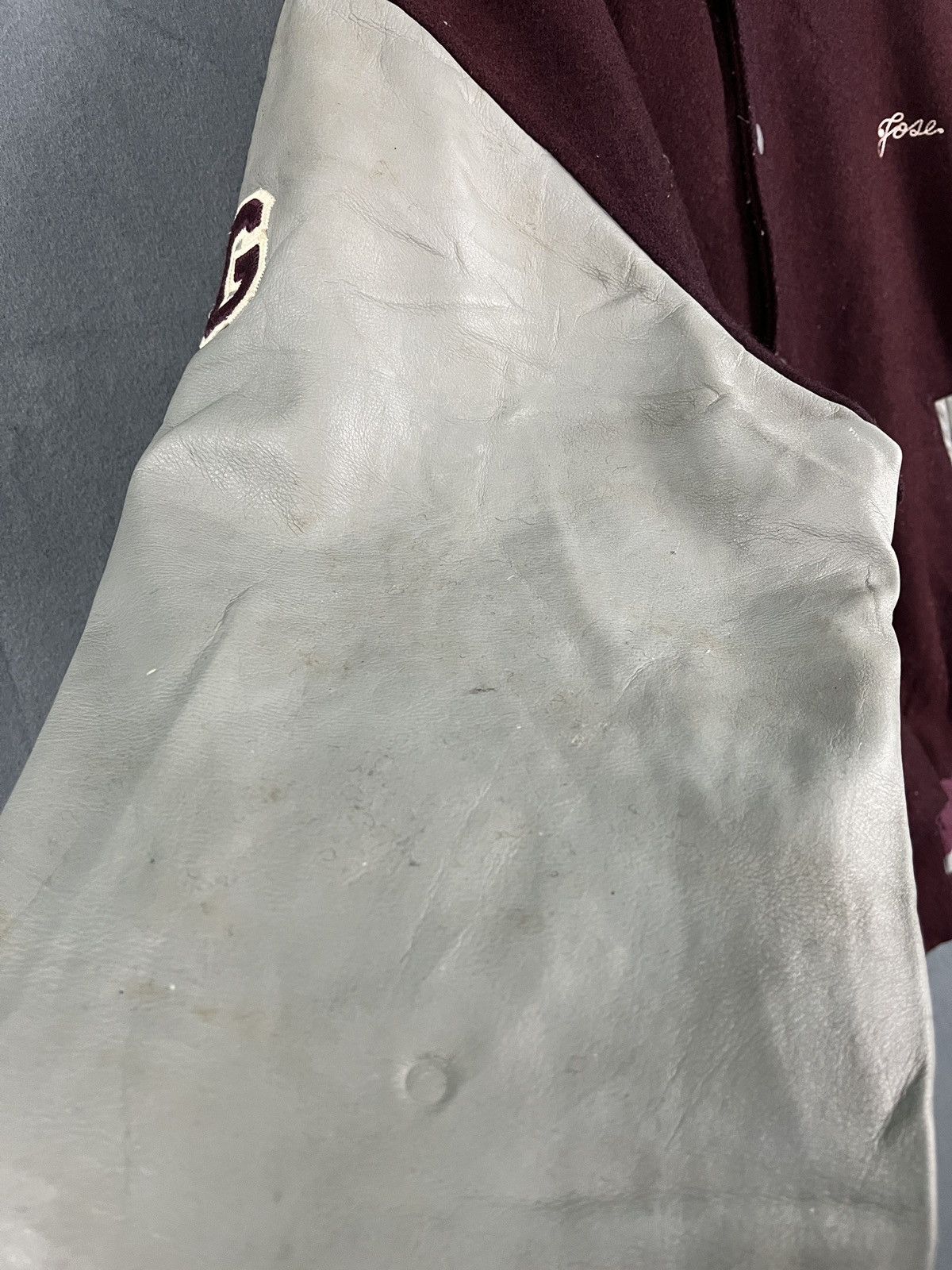 Vintage Vintage Wool Leather Varsity Jacket Clifton Basketball Size US L / EU 52-54 / 3 - 15 Thumbnail